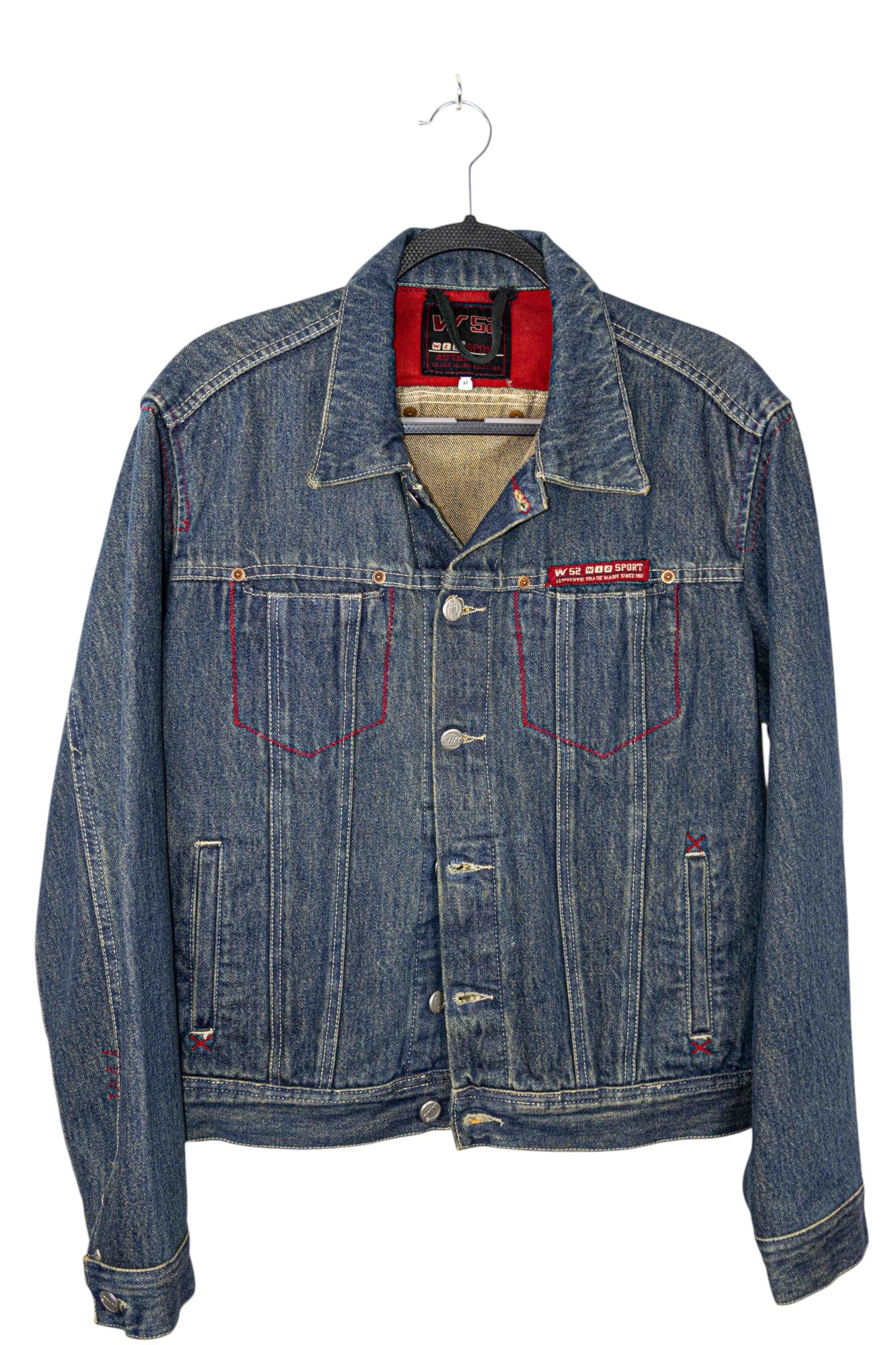 W52 Red Stiched Denim Jacket