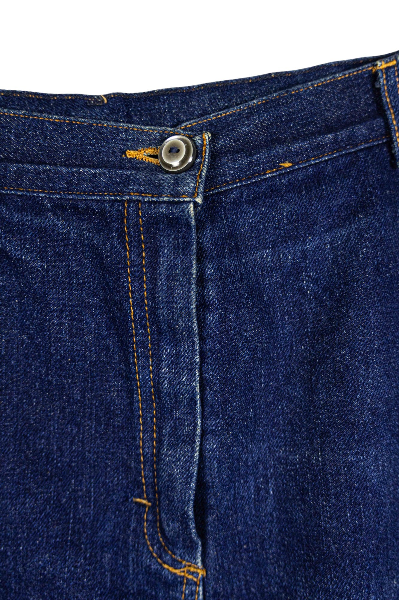 Darkwash Midi Denim Skirt