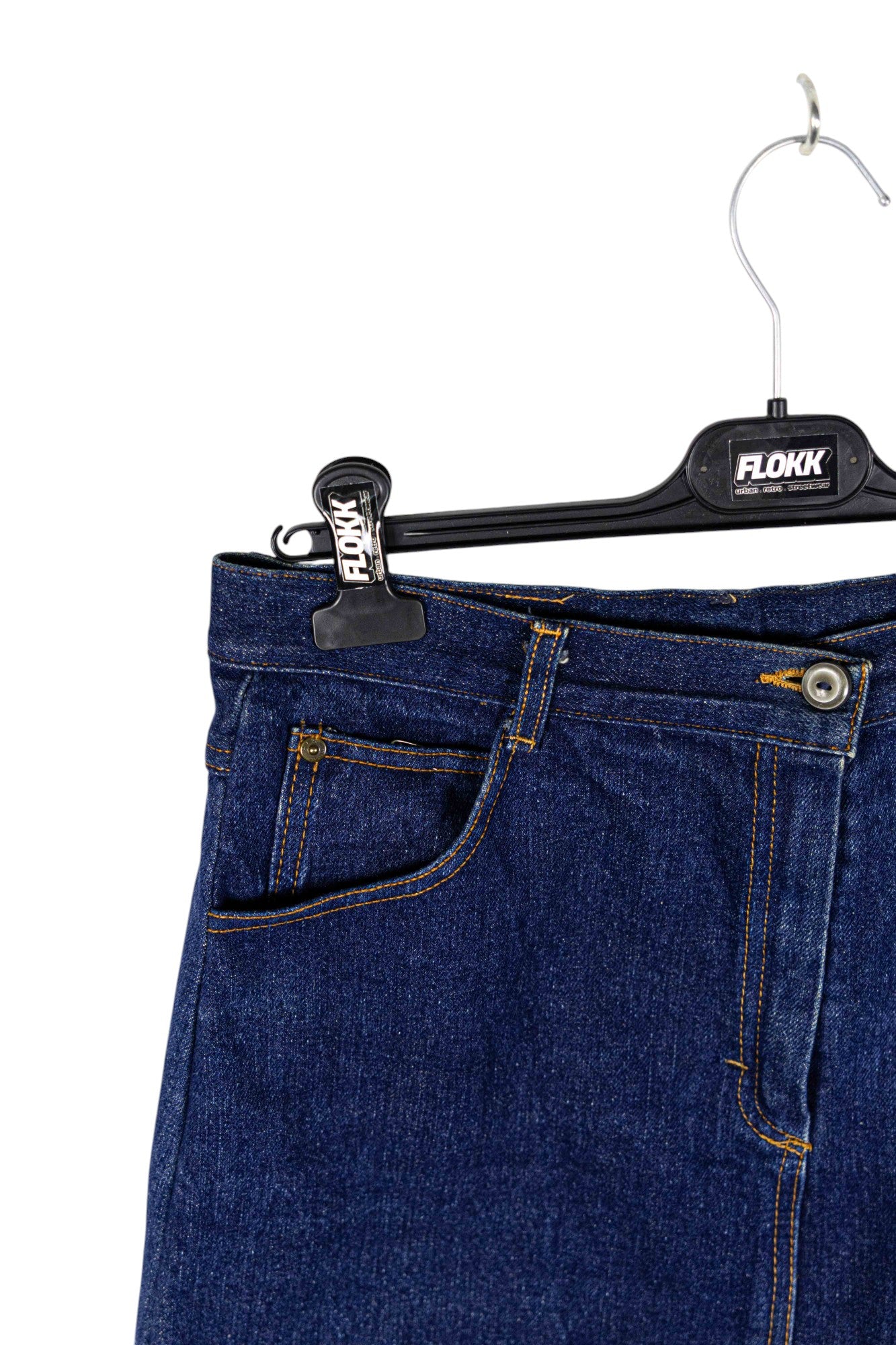 Darkwash Midi Denim Skirt