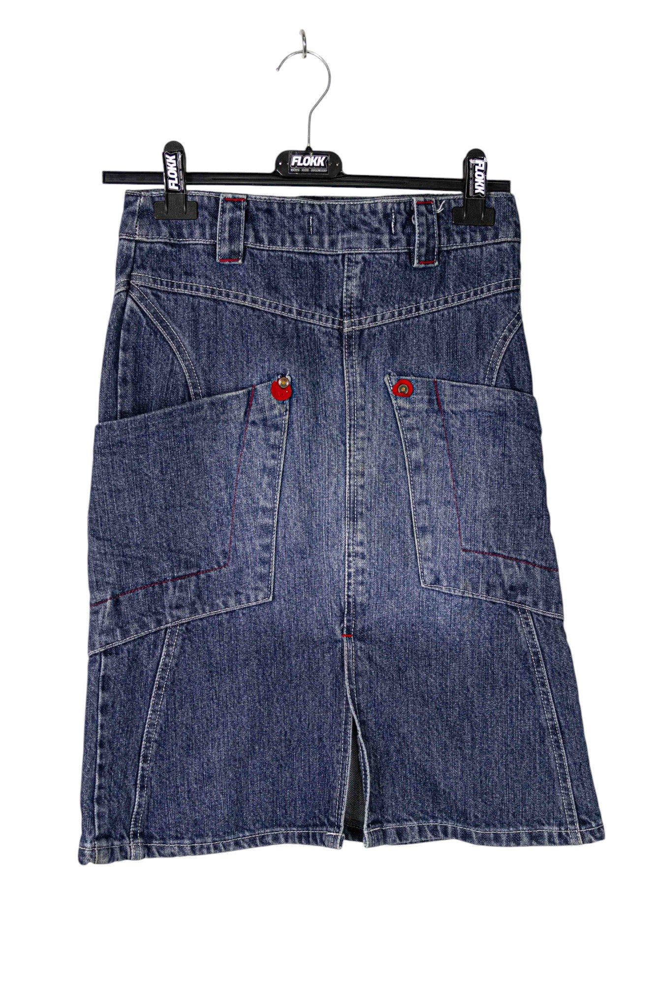 Oh Lita! Denim A-Line Pencil Midi Skirt