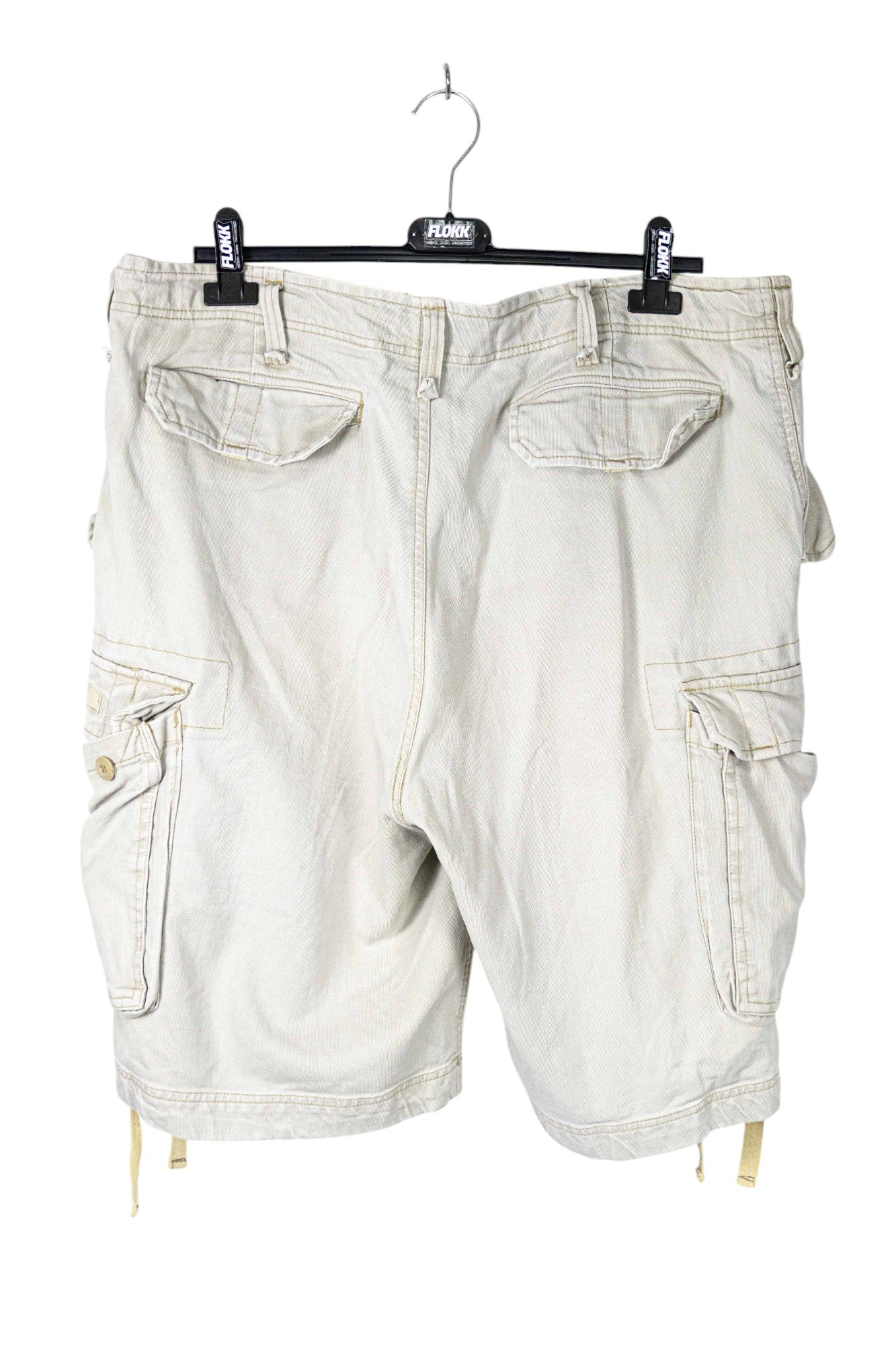 Miltec Beige Embroidered Cargo Shorts