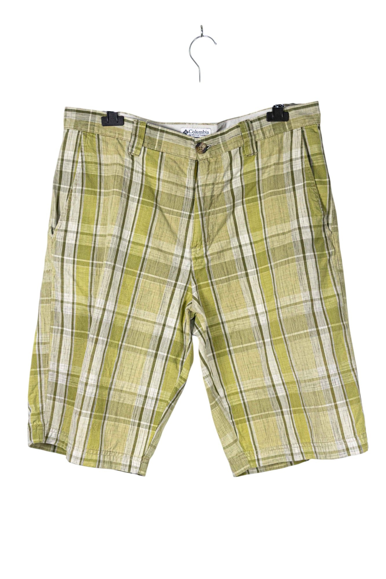 Columbia Y2K Green Plaid Skater Shorts