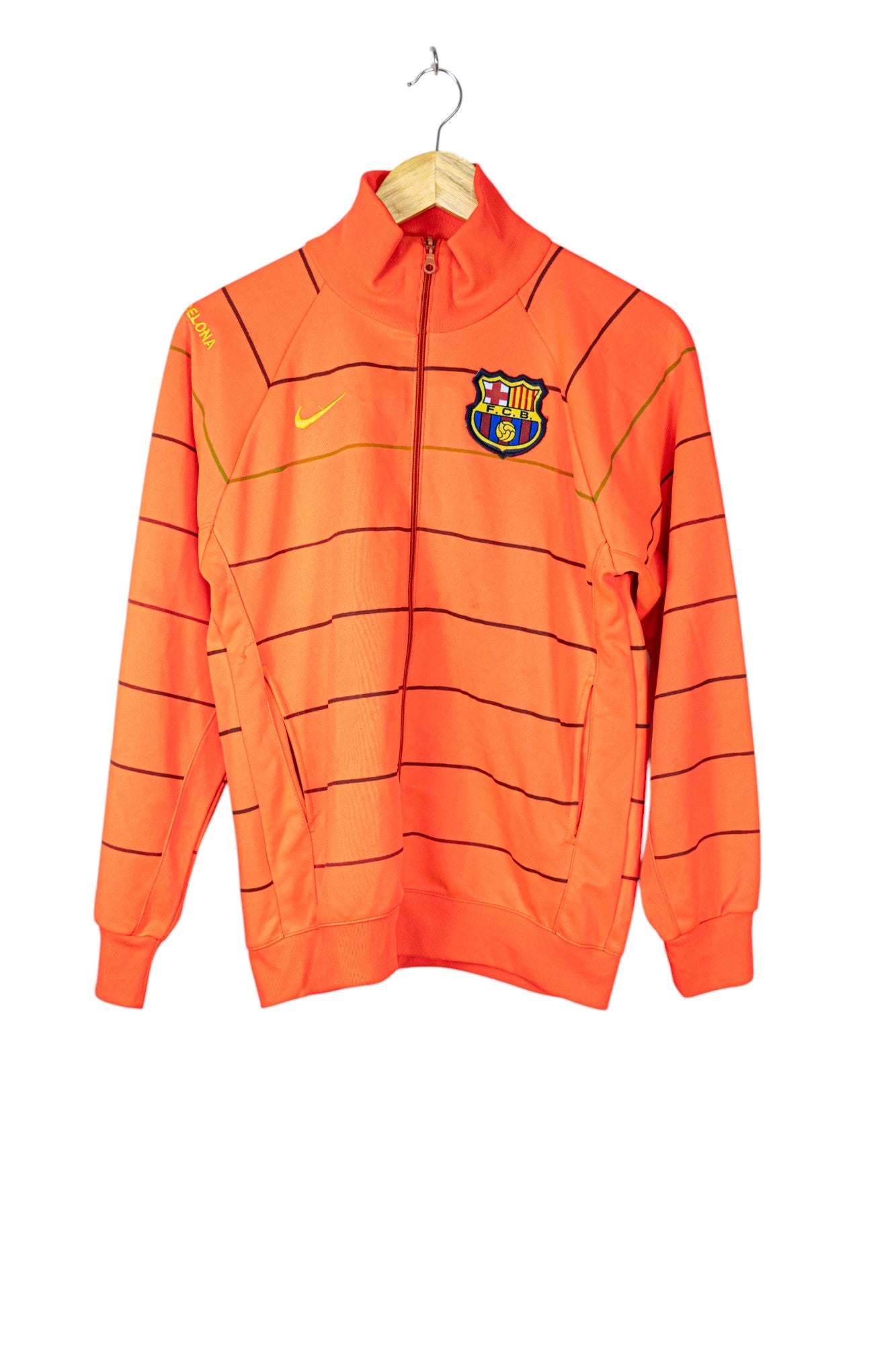 Nike Barcelona FC Orange Striped Track Zip Up