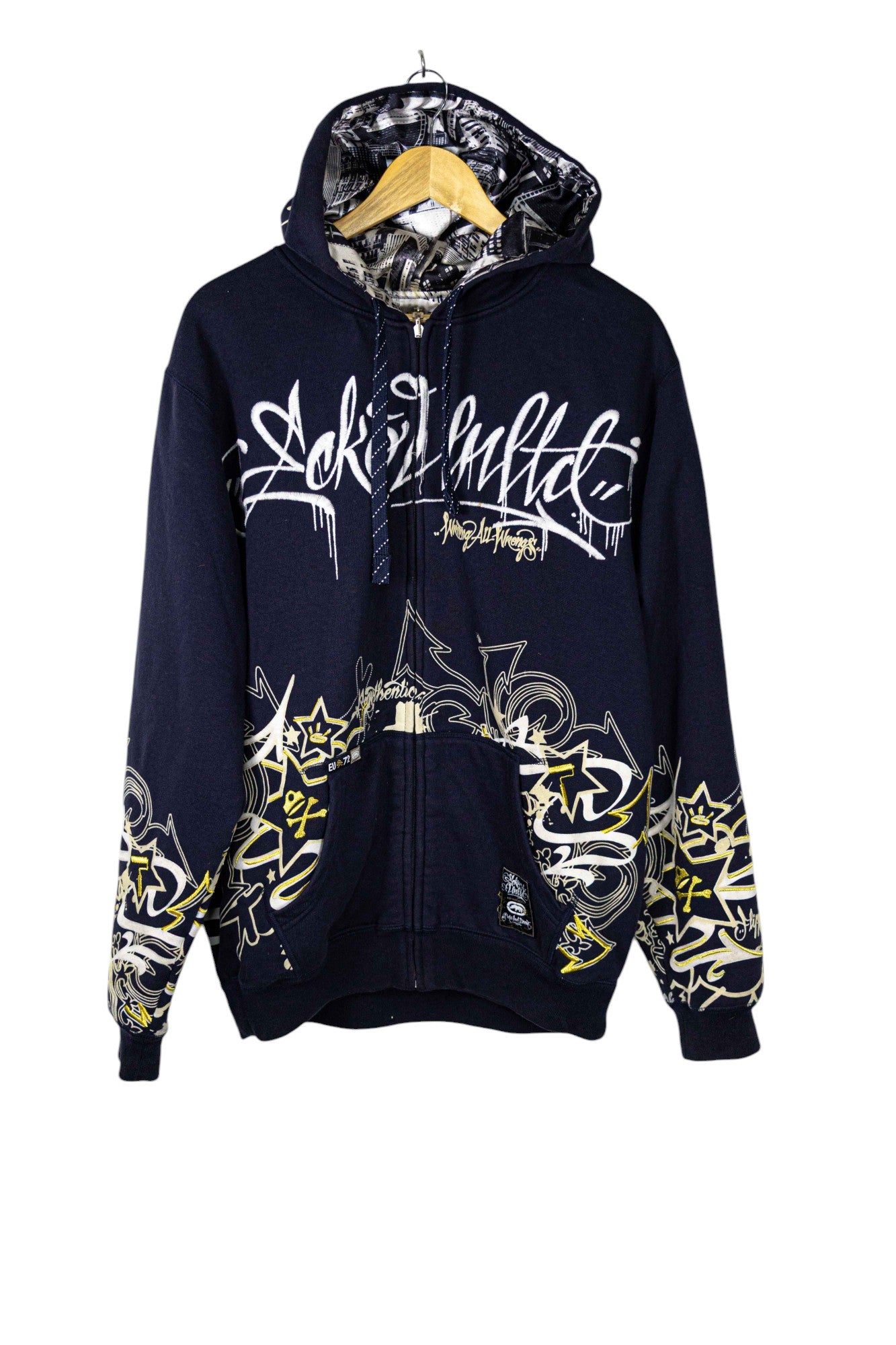 Ecko Unltd Reversible Graffiti Embroidered Zip Up