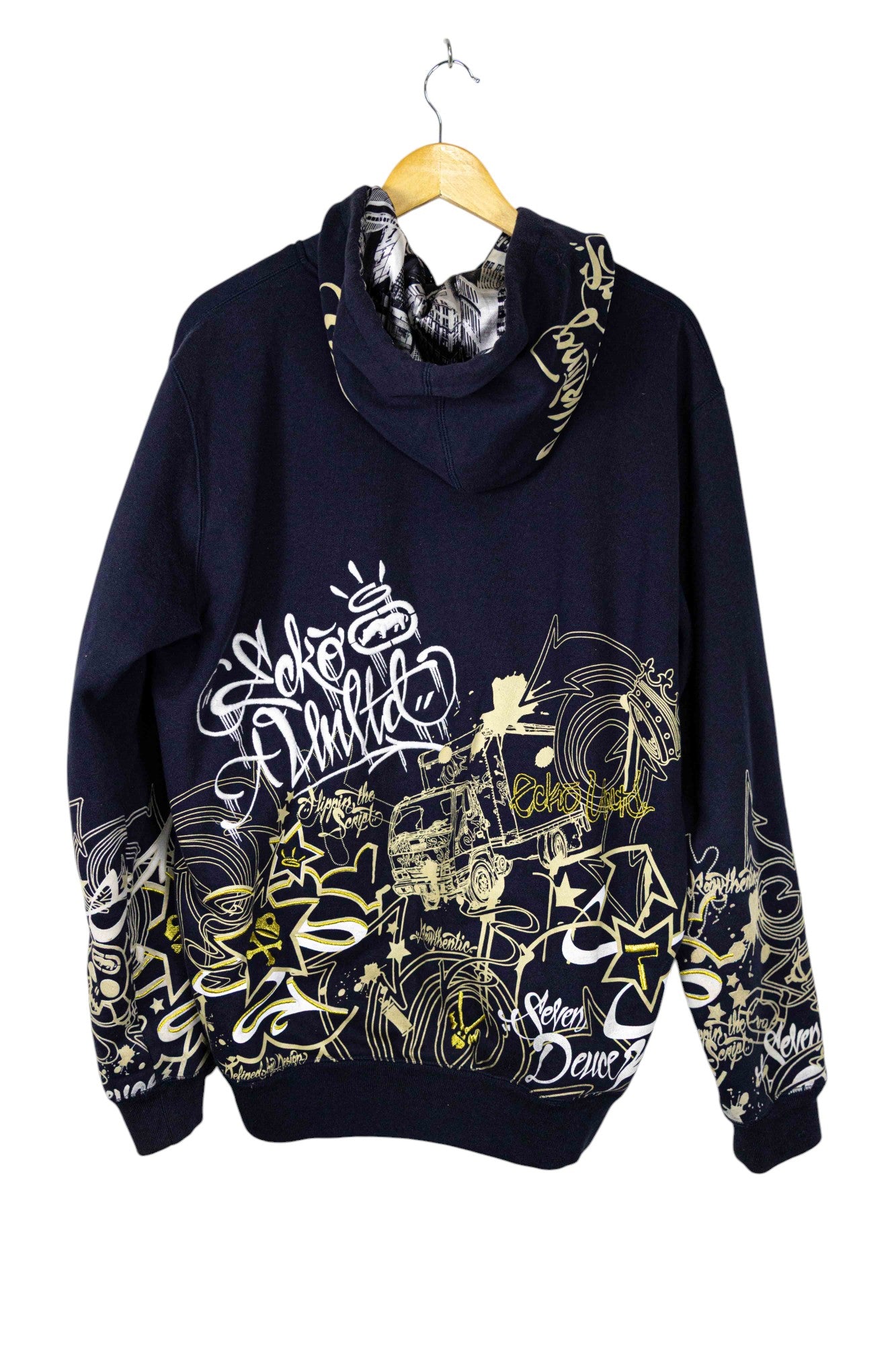 Ecko Unltd Reversible Graffiti Embroidered Zip Up