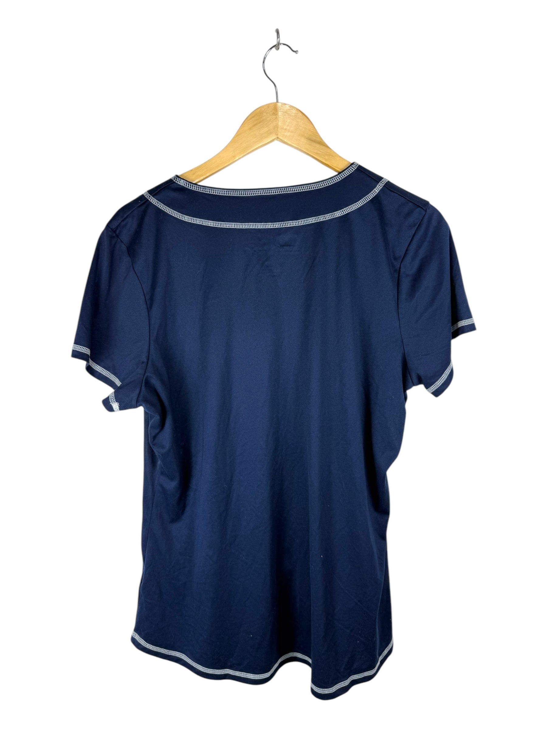 Navy Button Up Baseball Jersey