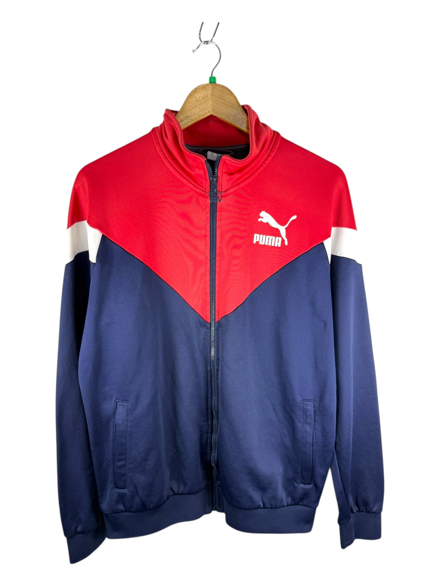 Puma 90'S Red and Black Zip-Up -  Medium