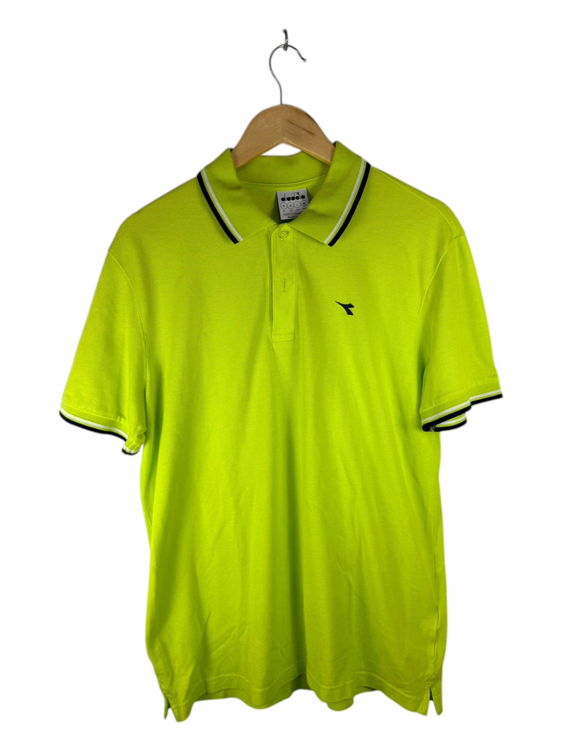 Diadora Basic Lime Green Polo Shirt