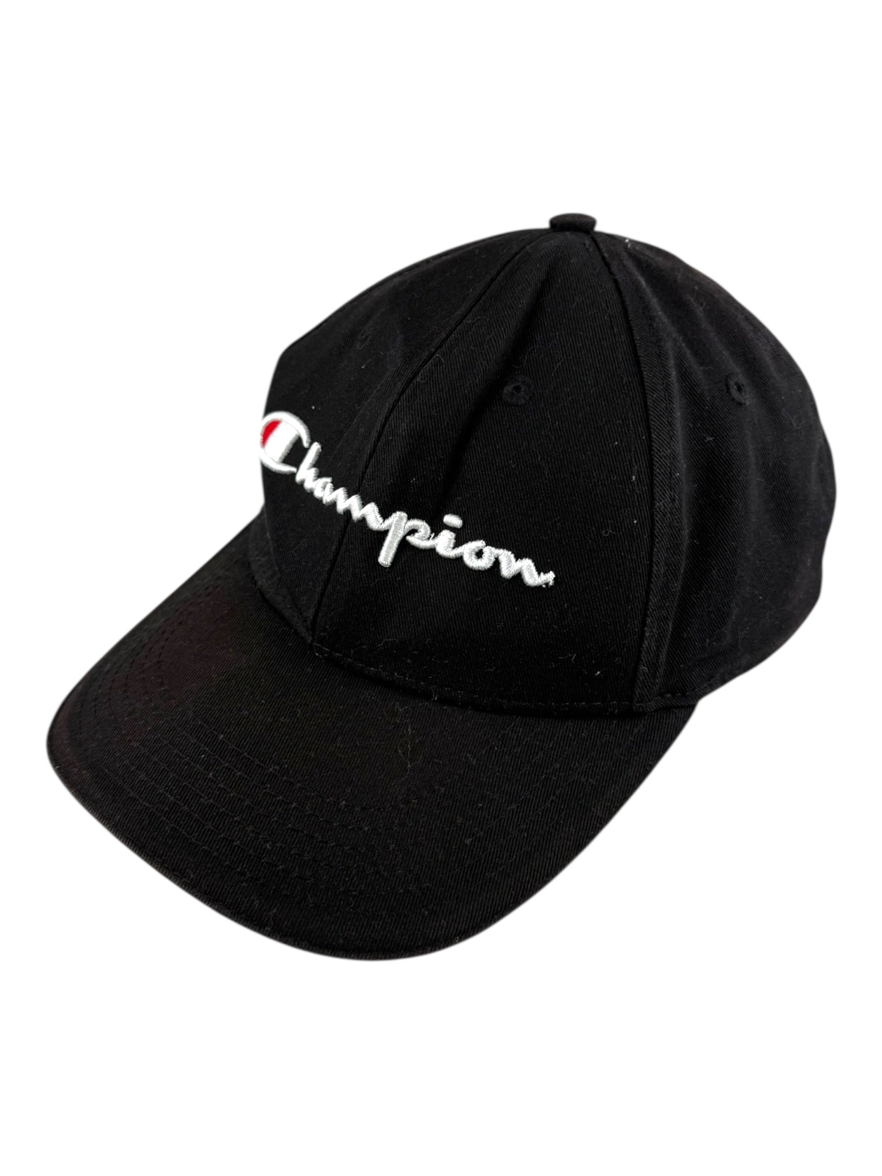 Black Champion Embroidered Adjustable Dad Cap