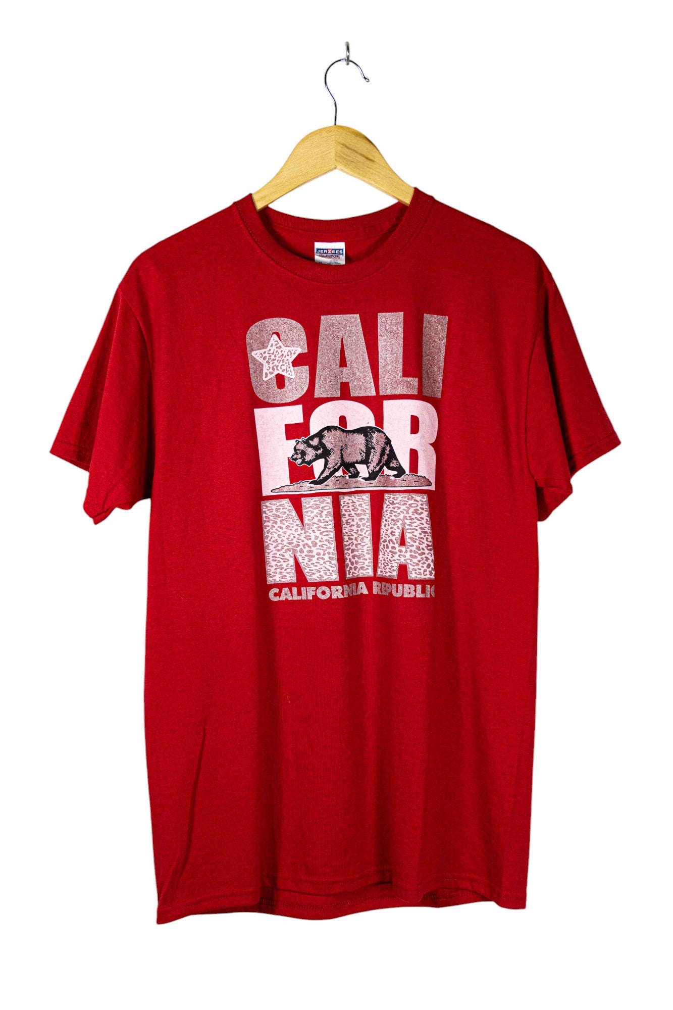 Jerzees Red California Printed T-Shirt