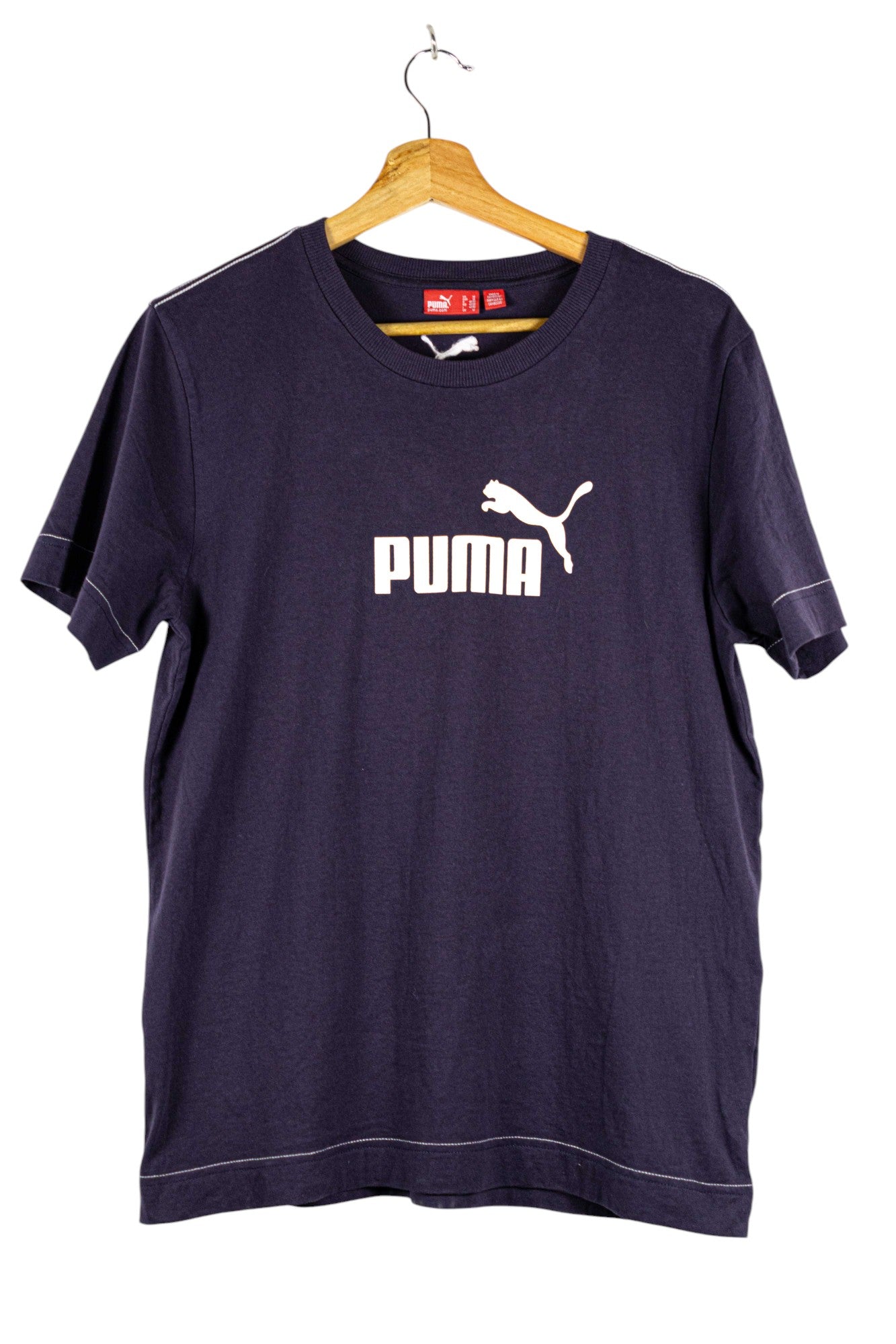 Puma Blue & White Lined T-Shirt