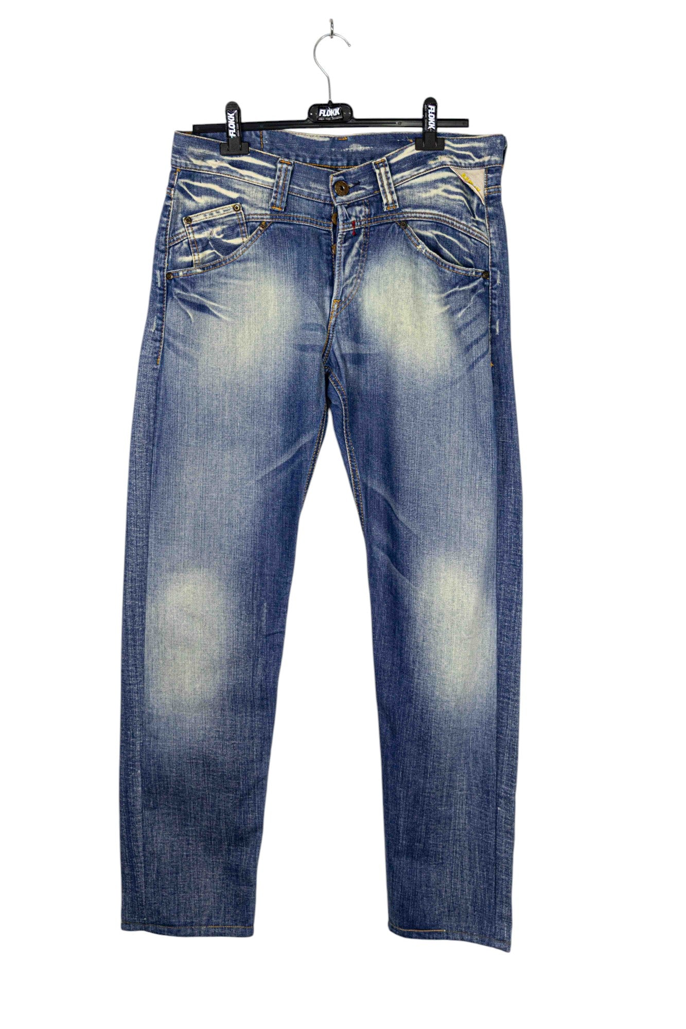 Replay Light Wash Distressed Denim Jeans