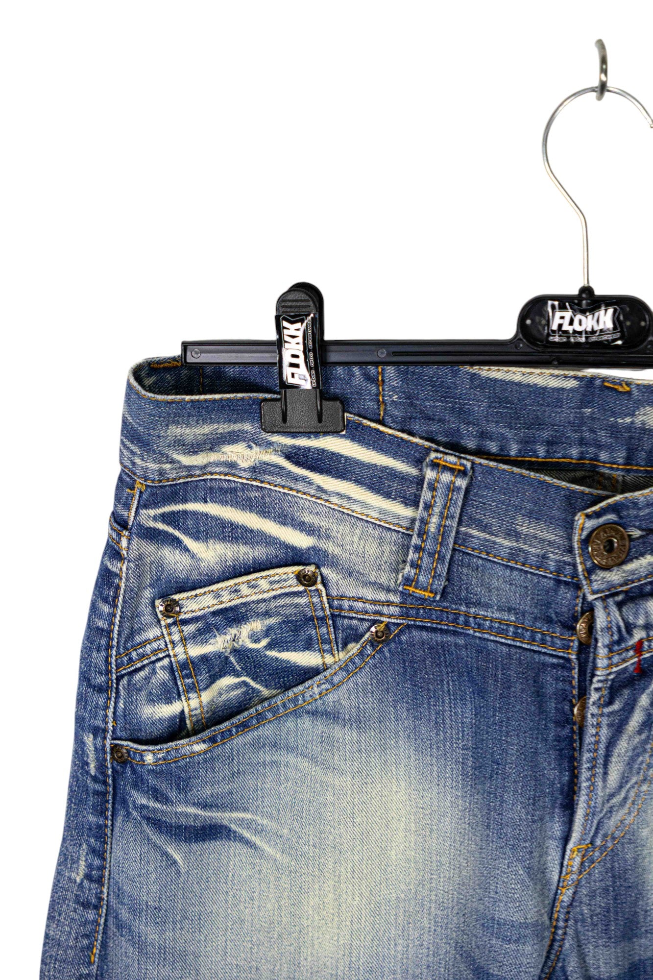 Replay Light Wash Distressed Denim Jeans