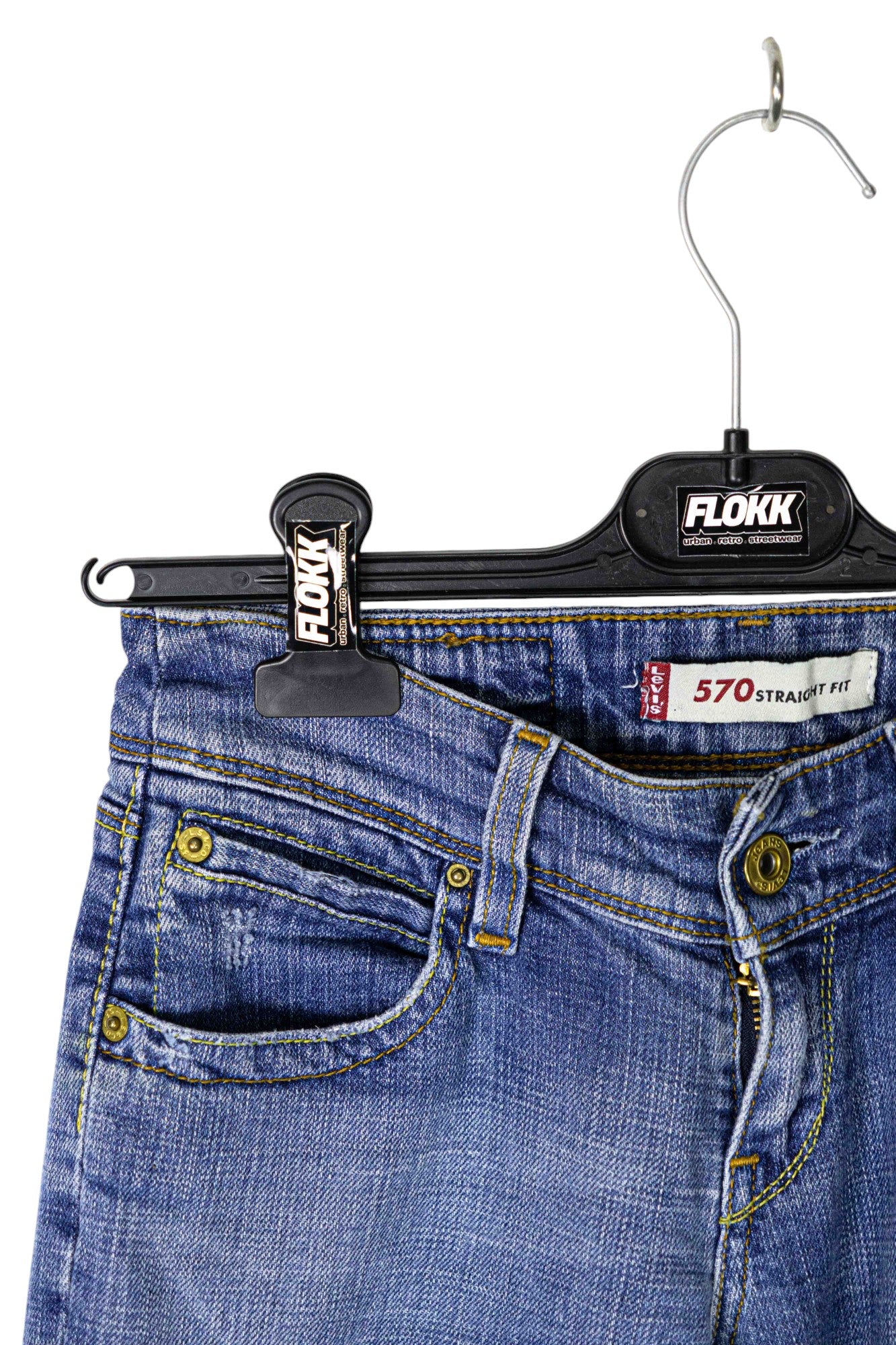 Levi's 570 Straight Fit Light Wash Jeans