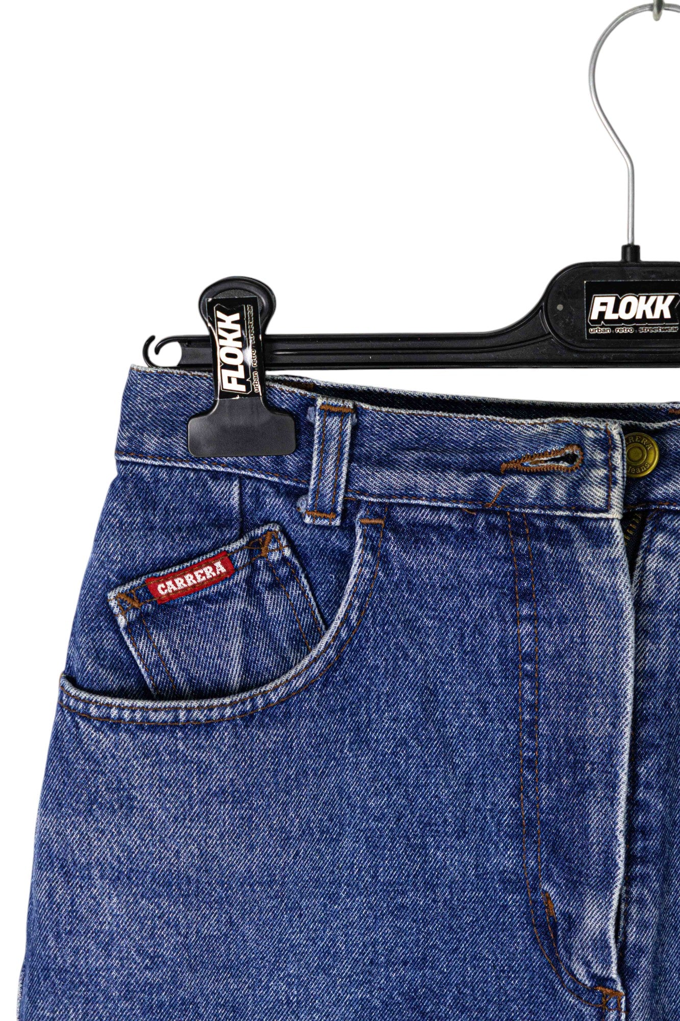 Carrera Denim Pencil Midi Skirt
