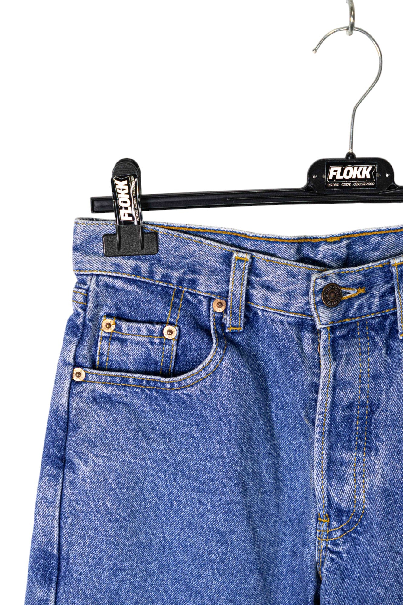 Levi's Frayed Long Denim Shorts