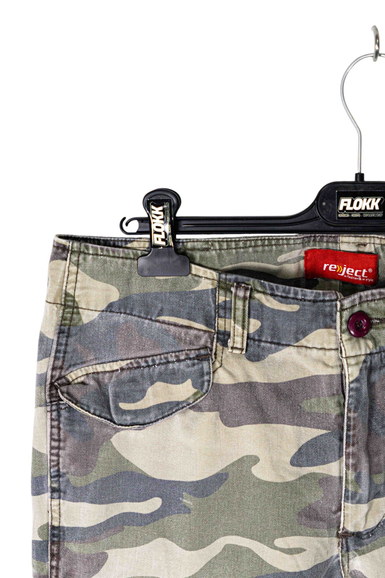 Reject Camo Skater Cargo Shorts