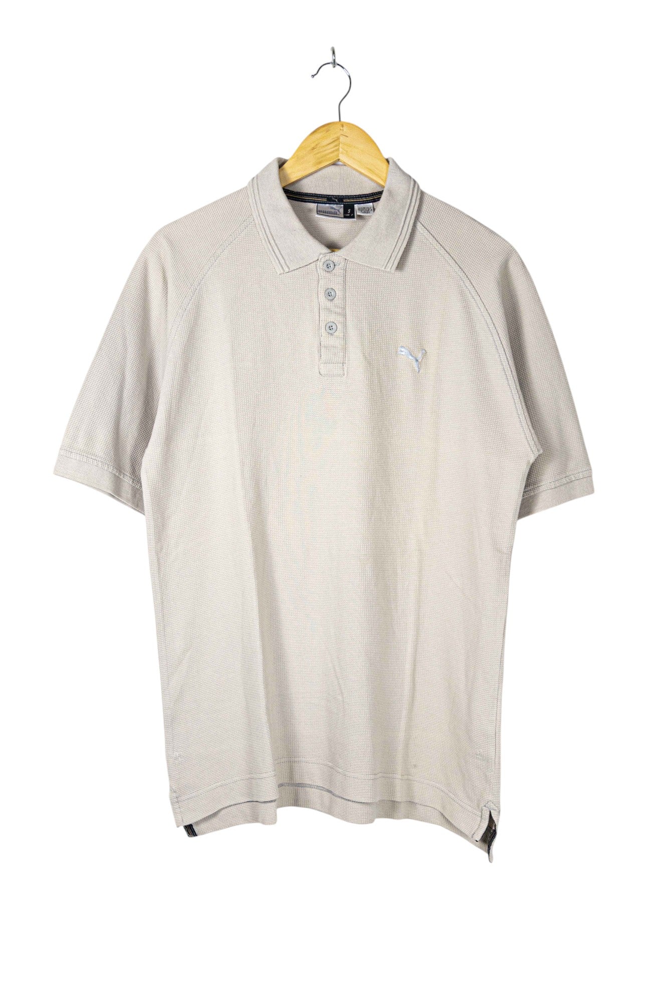 Puma Beige Waffle Polo Shirt