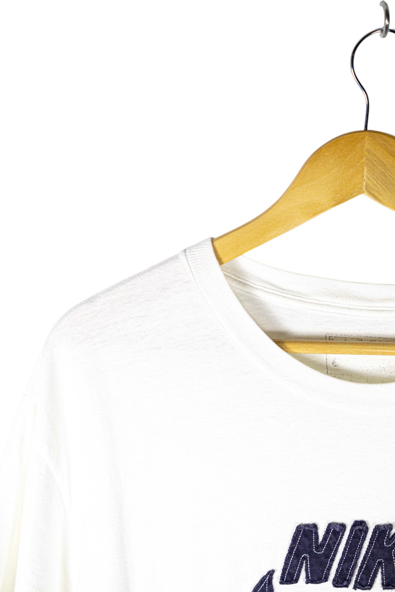 Nike White Basic Stitched Logo T-Shirt