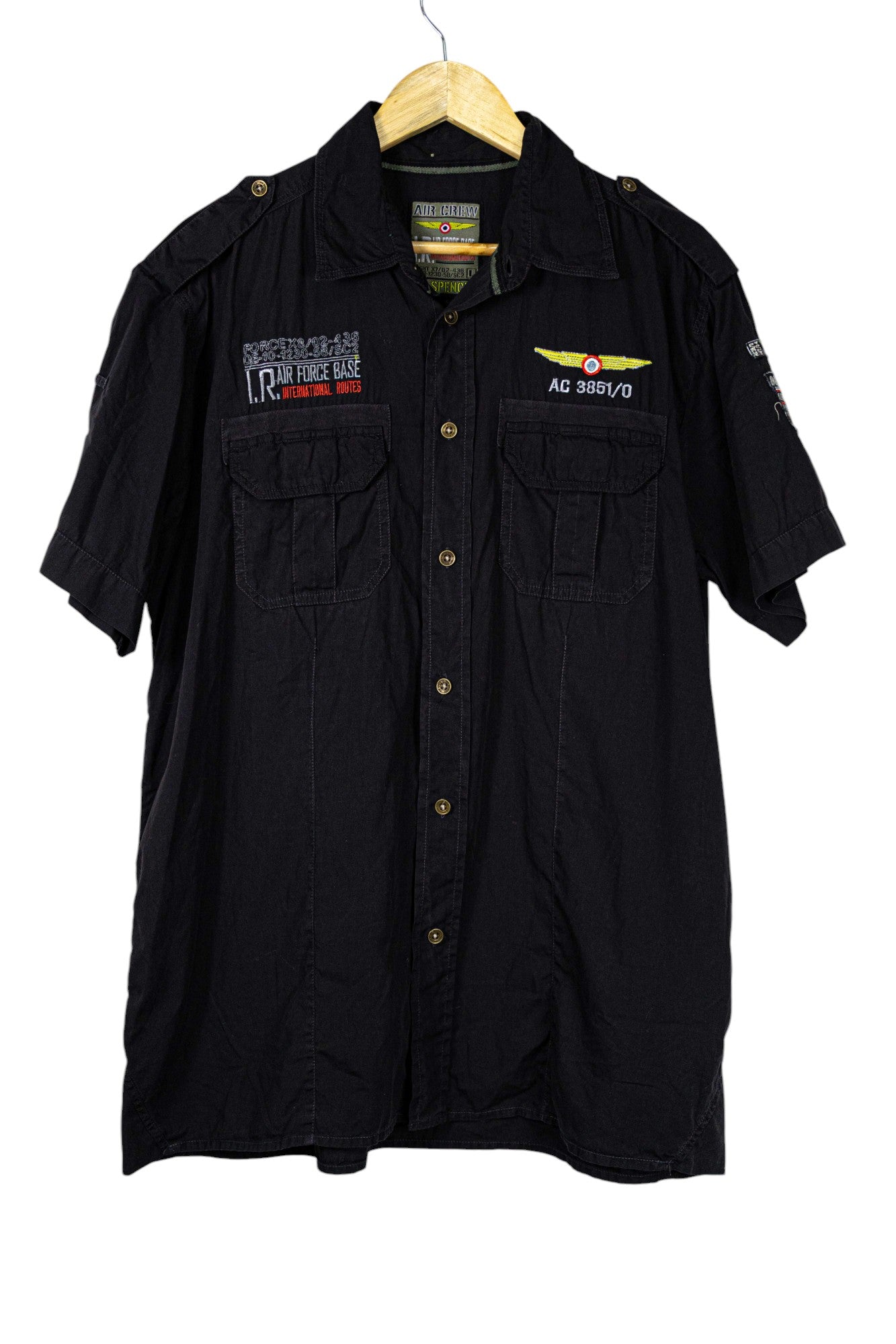 Jim Spencer Black Army Aircrew Shirt