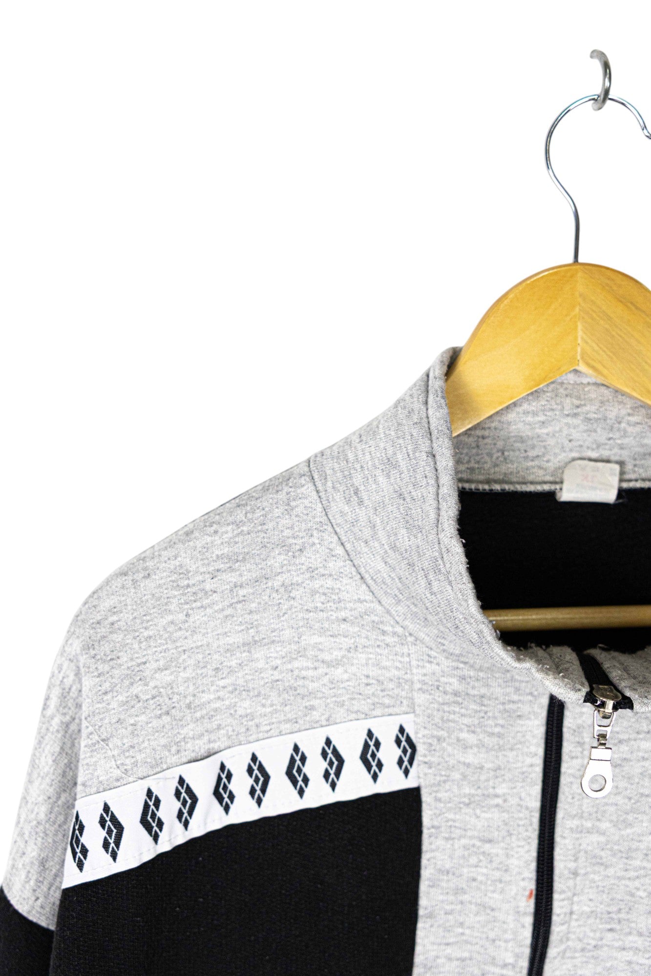 Grey & Black 1/4 Sweater Zip Up