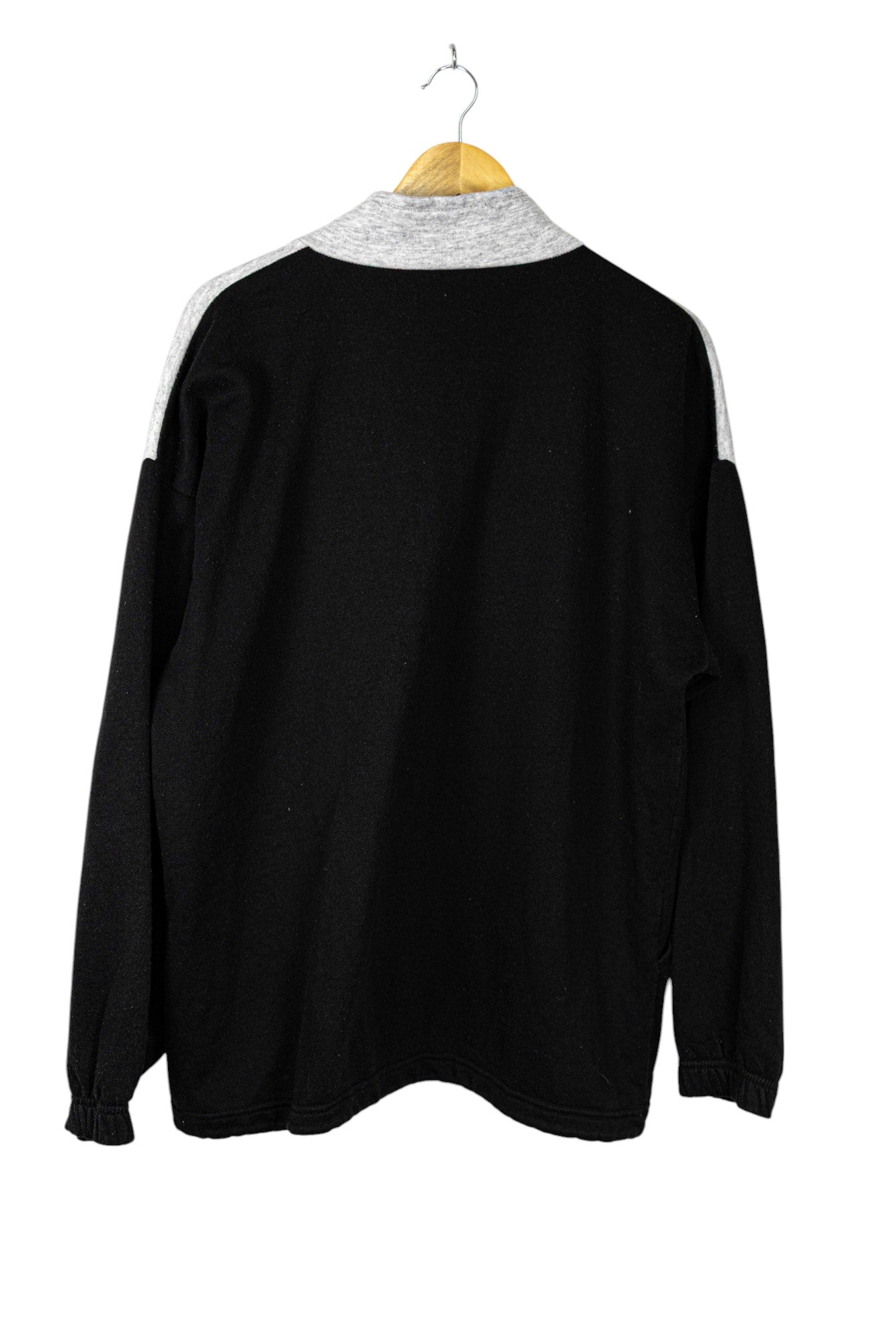 Grey & Black 1/4 Sweater Zip Up