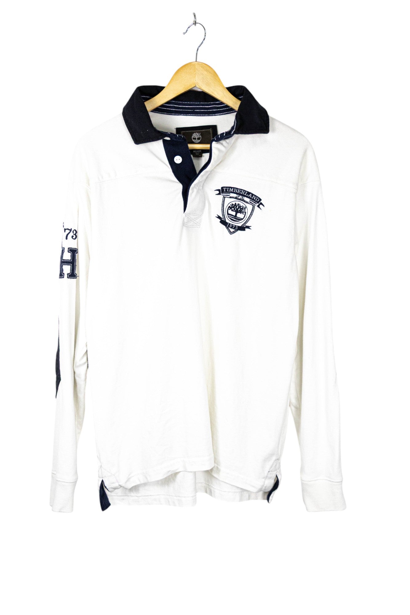 Timberland White Long Sleeve Polo Shirt