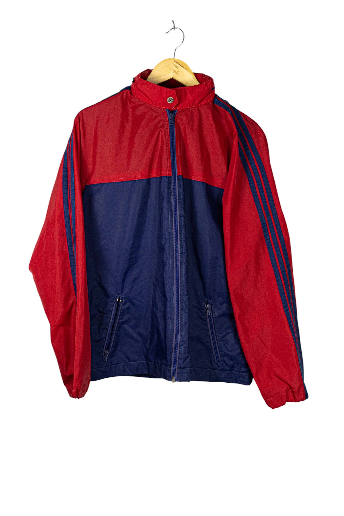 Blue & Red Light Paper Zip Up Jacket