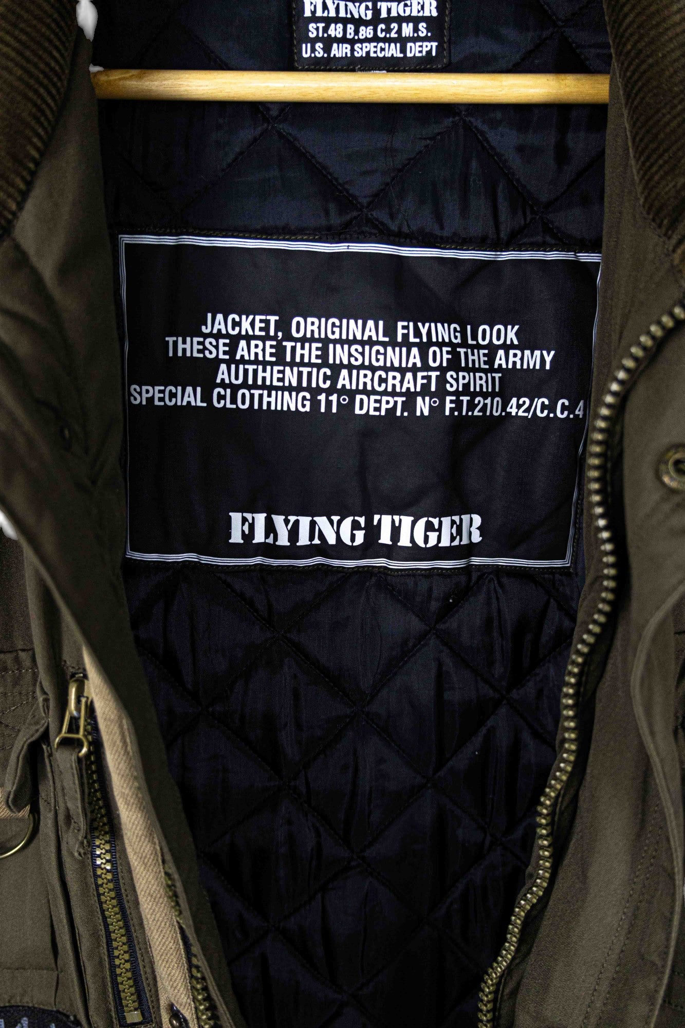 Flying Tiger Air Force Army Puffer Gilet
