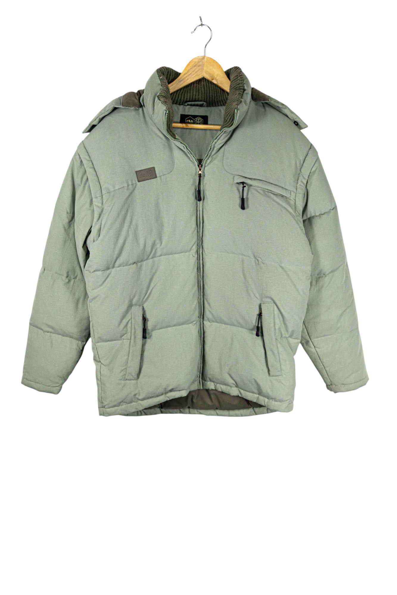 Fila 90's Olive Puffer Jacket/Gilet