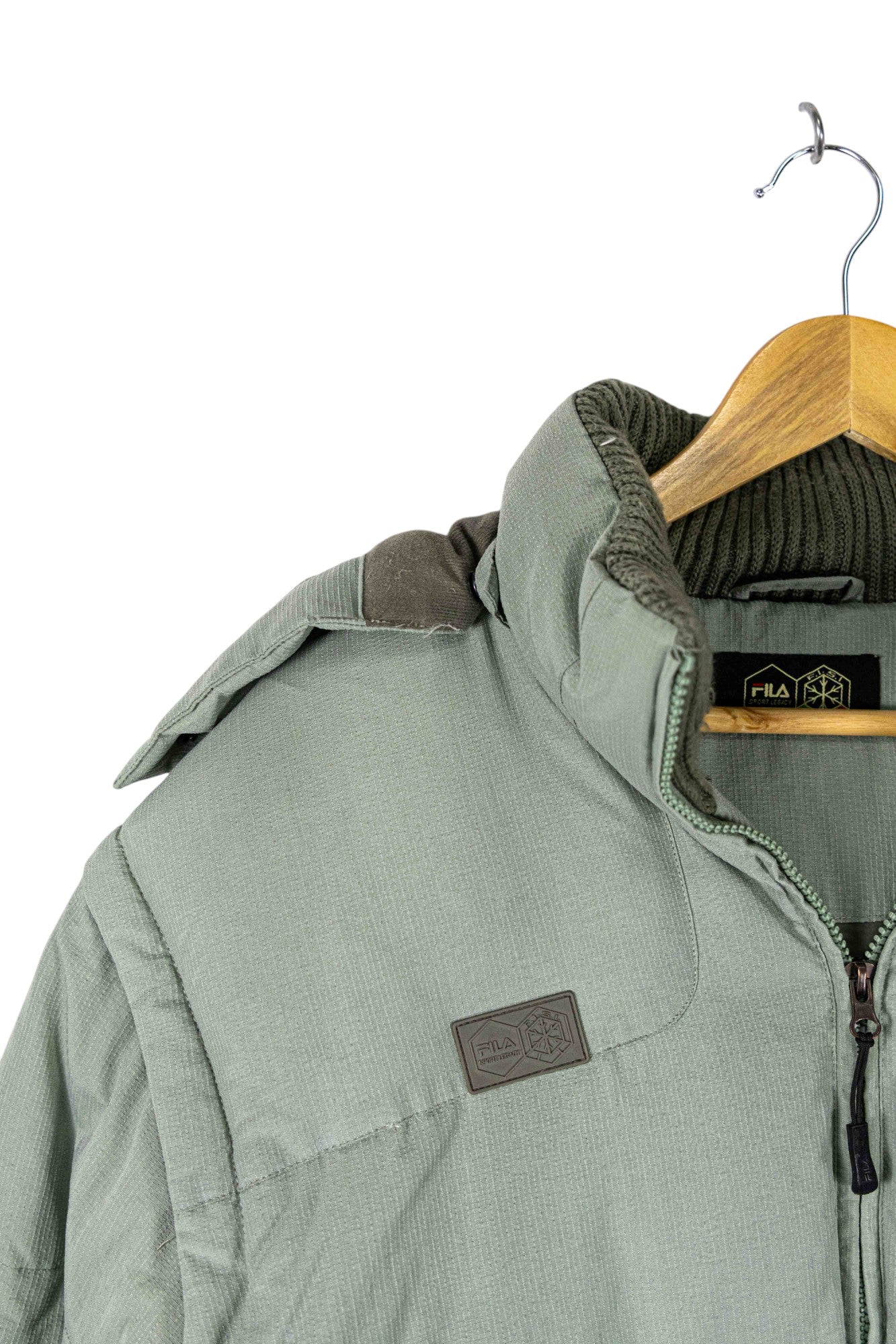 Fila 90's Olive Puffer Jacket/Gilet