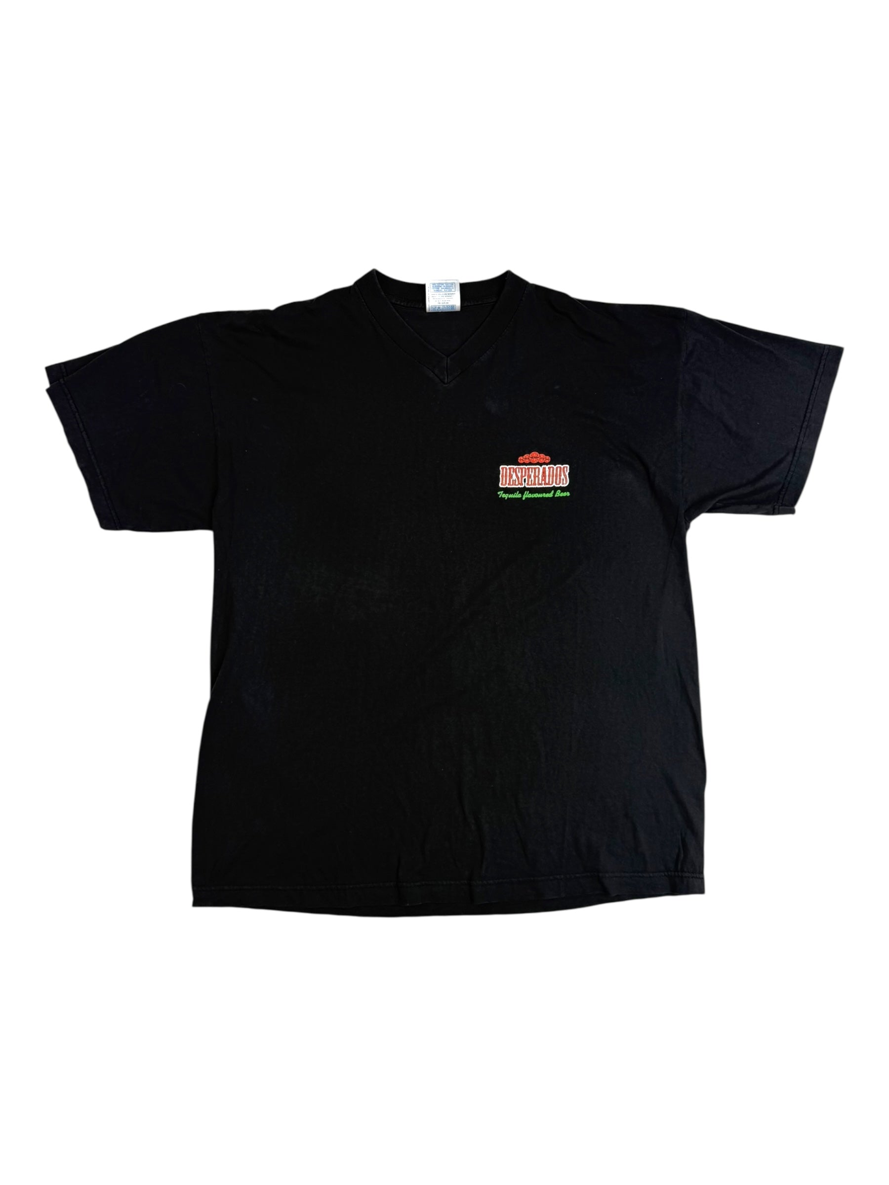 Sol's Desparados Black V-Neck T-Shirt - X-Large