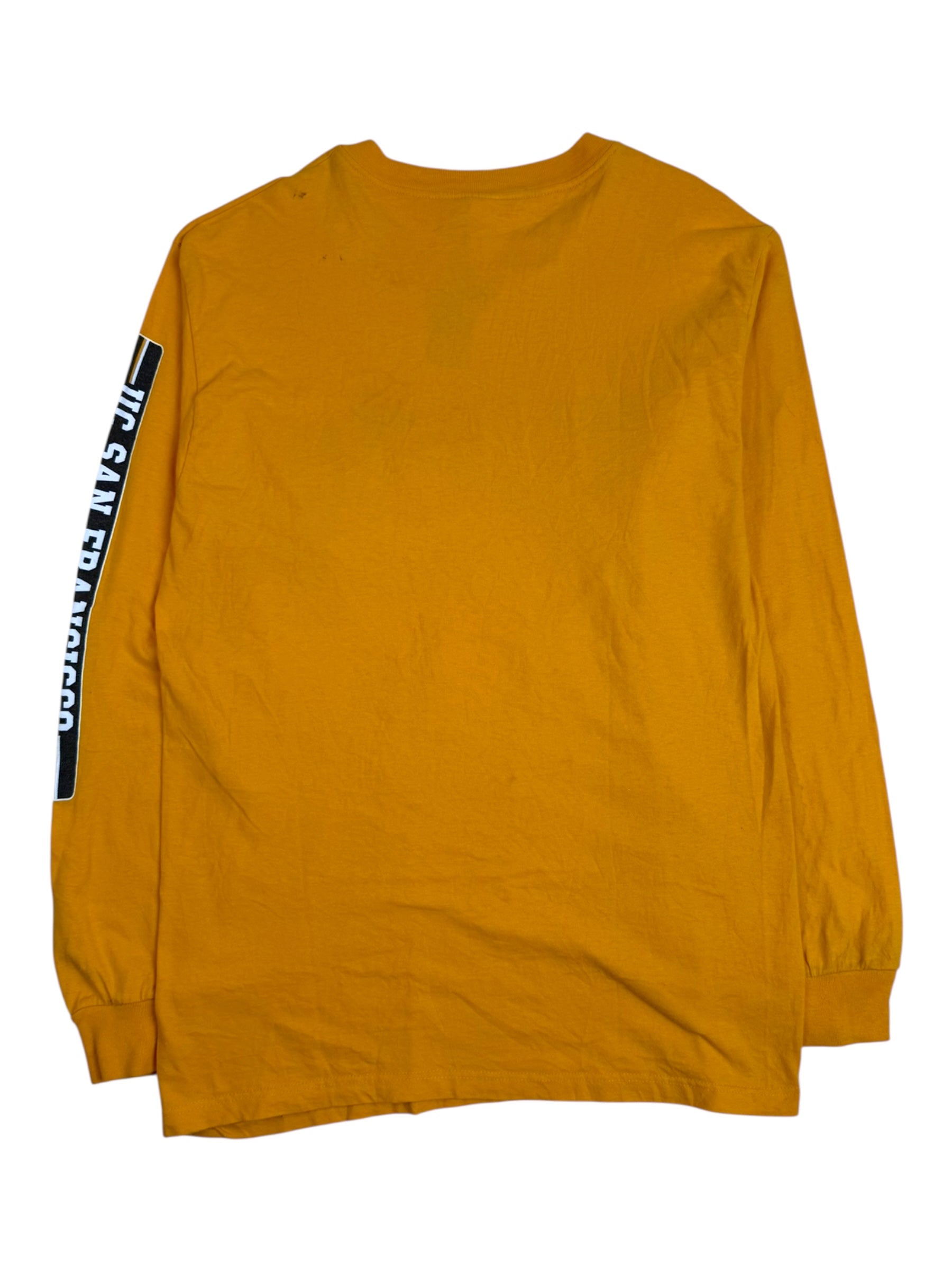 The Cotton Exchange Long Sleeve Yellow California T-Shirt - Large