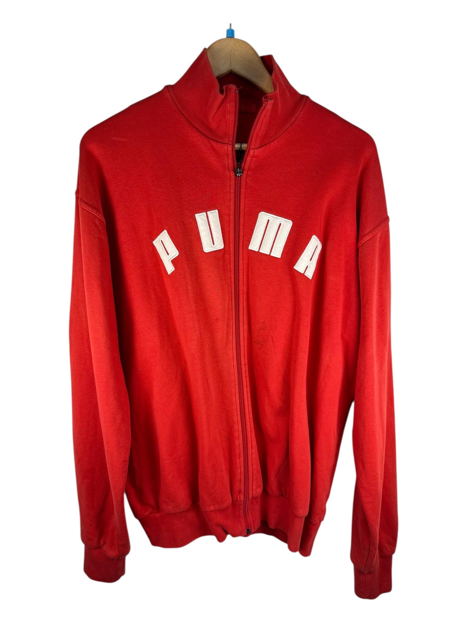 Puma Red Zip-Up Sweatshirt - Large