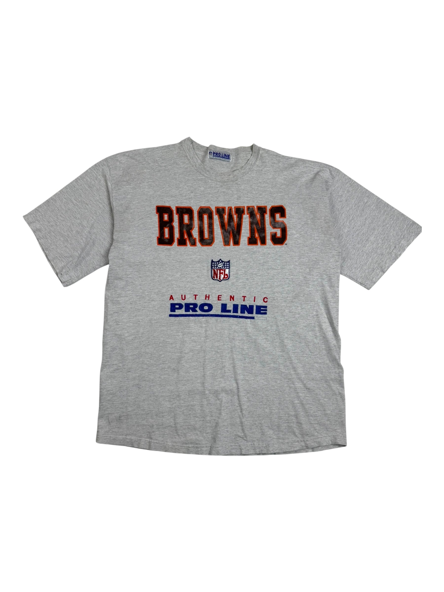 Authentic NFL Browns Grey T-Shirt - X-Large