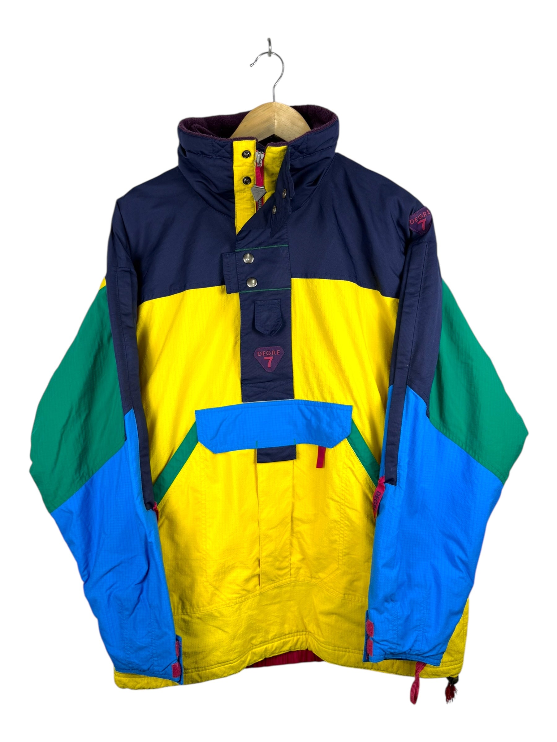 Degre 7 Colour Block Kangaroo Pouch Puffer - Medium