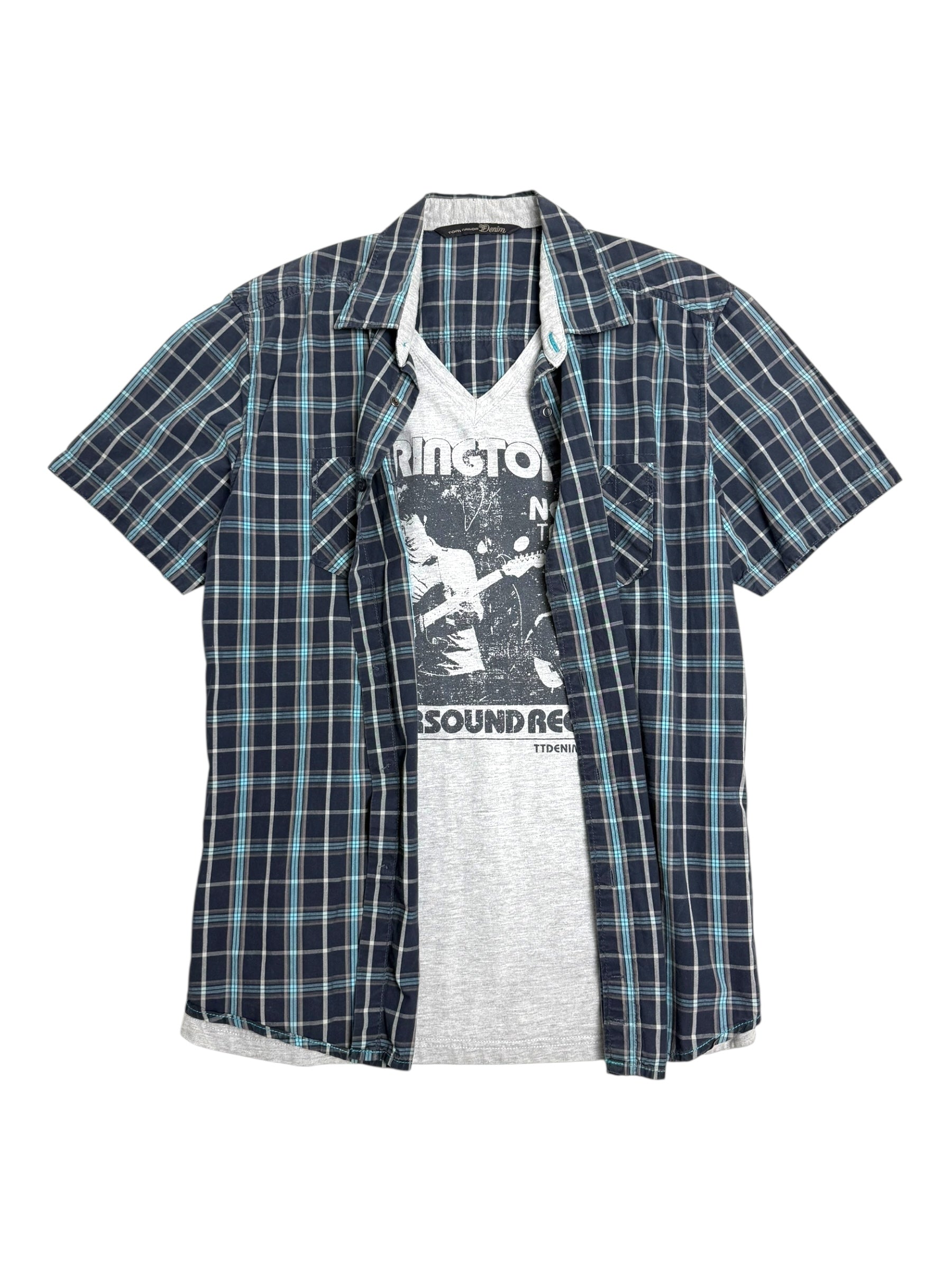 Tom Tailor Y2K Plaid Shirt - Medium