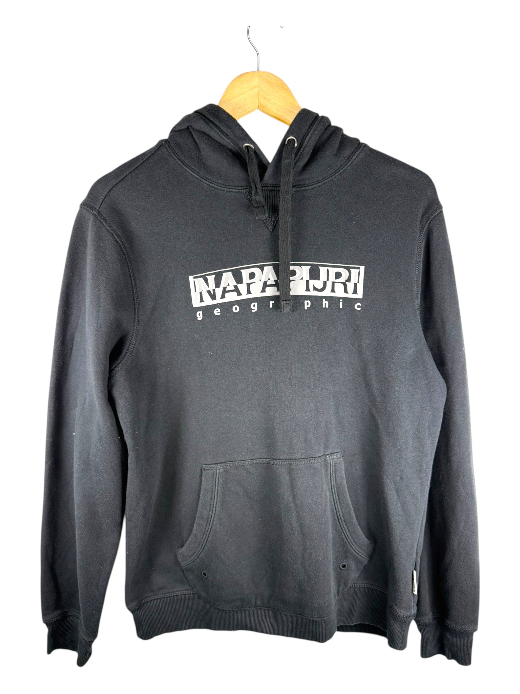 Napapijri Black Printed Hoodie - Medium
