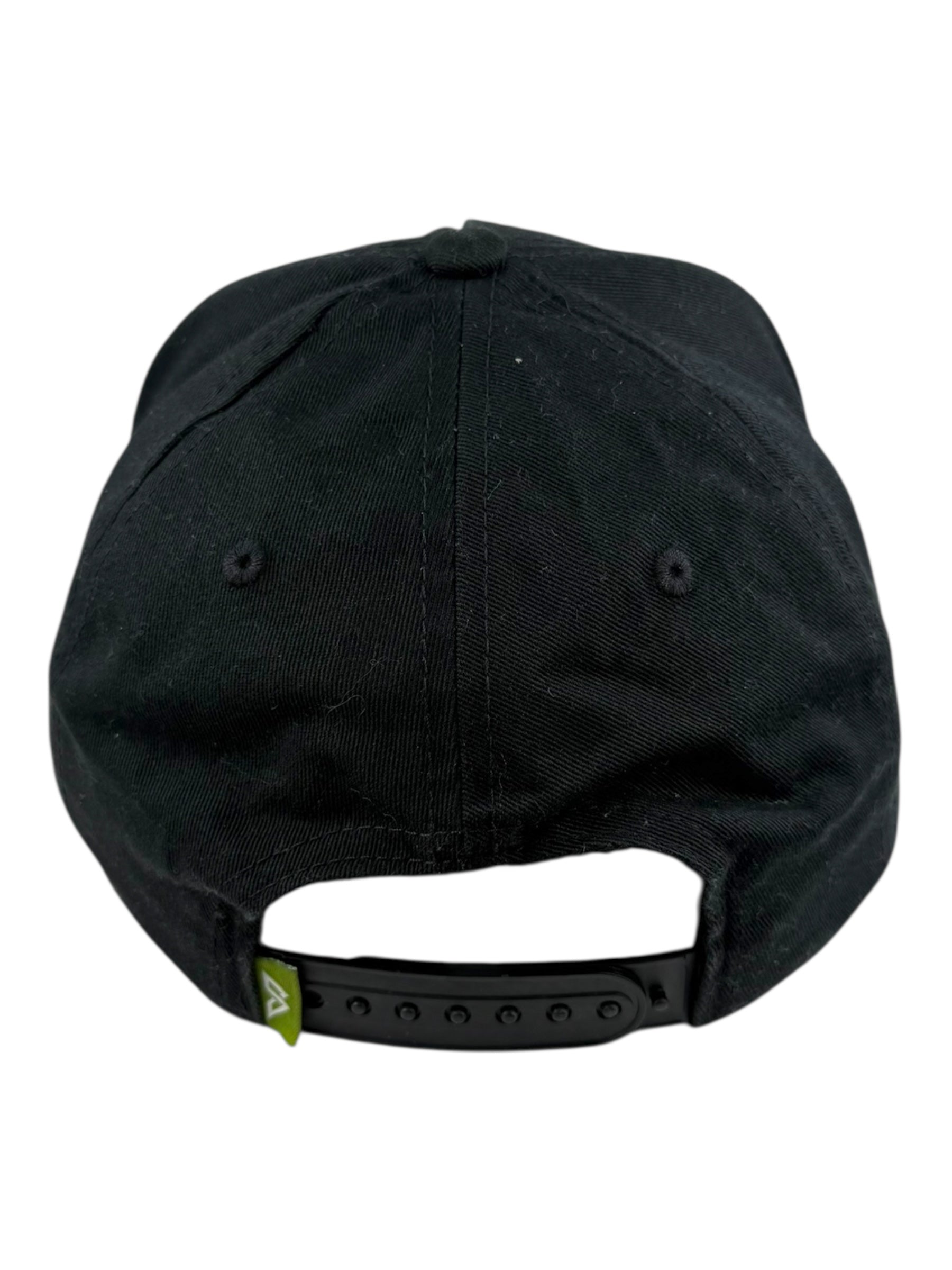 Embroidered Graphic Black Adjustable Snapback Cap