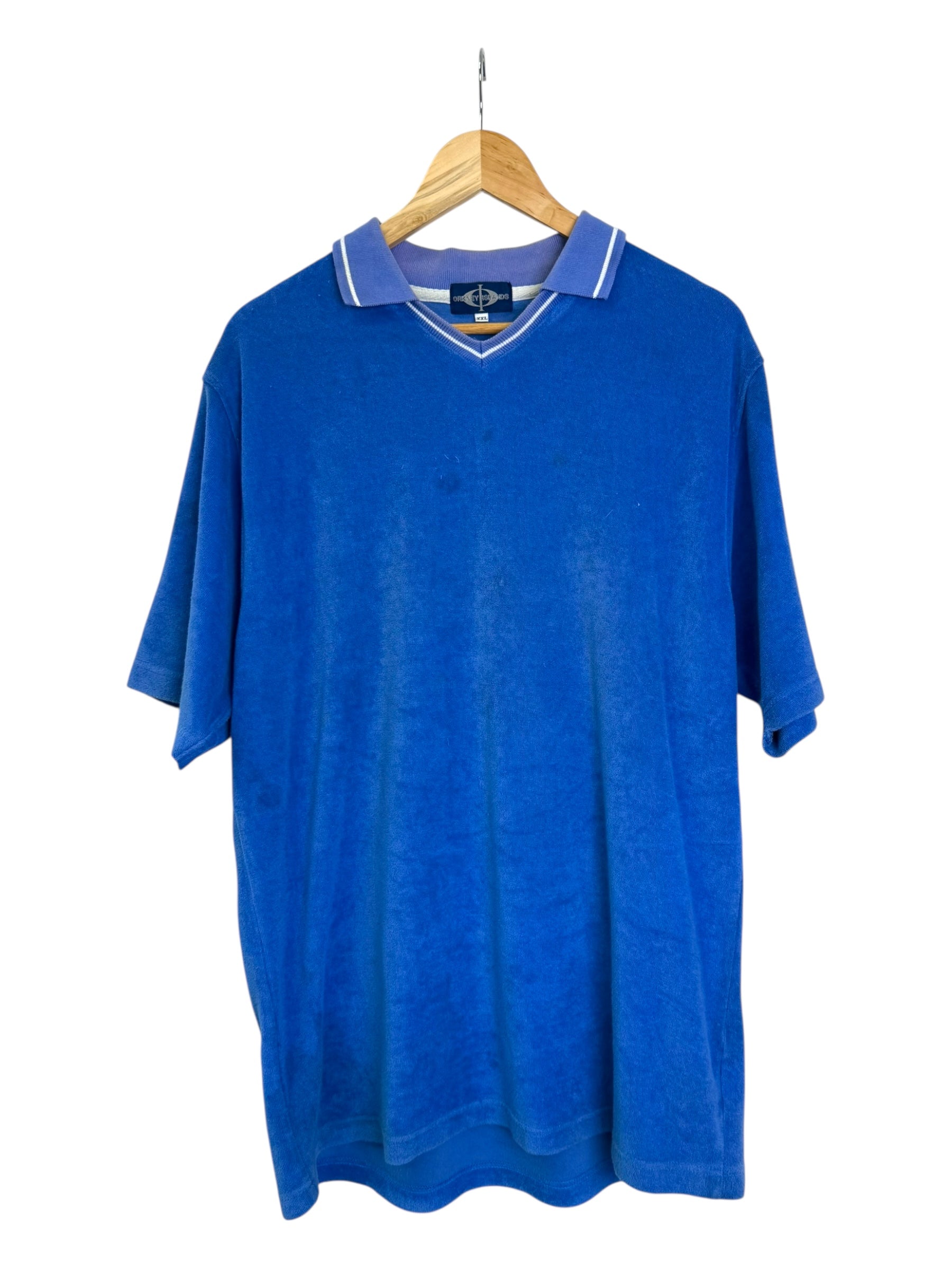Ornkey Islands Blue Vintage 90's Polo Shirt - X Large