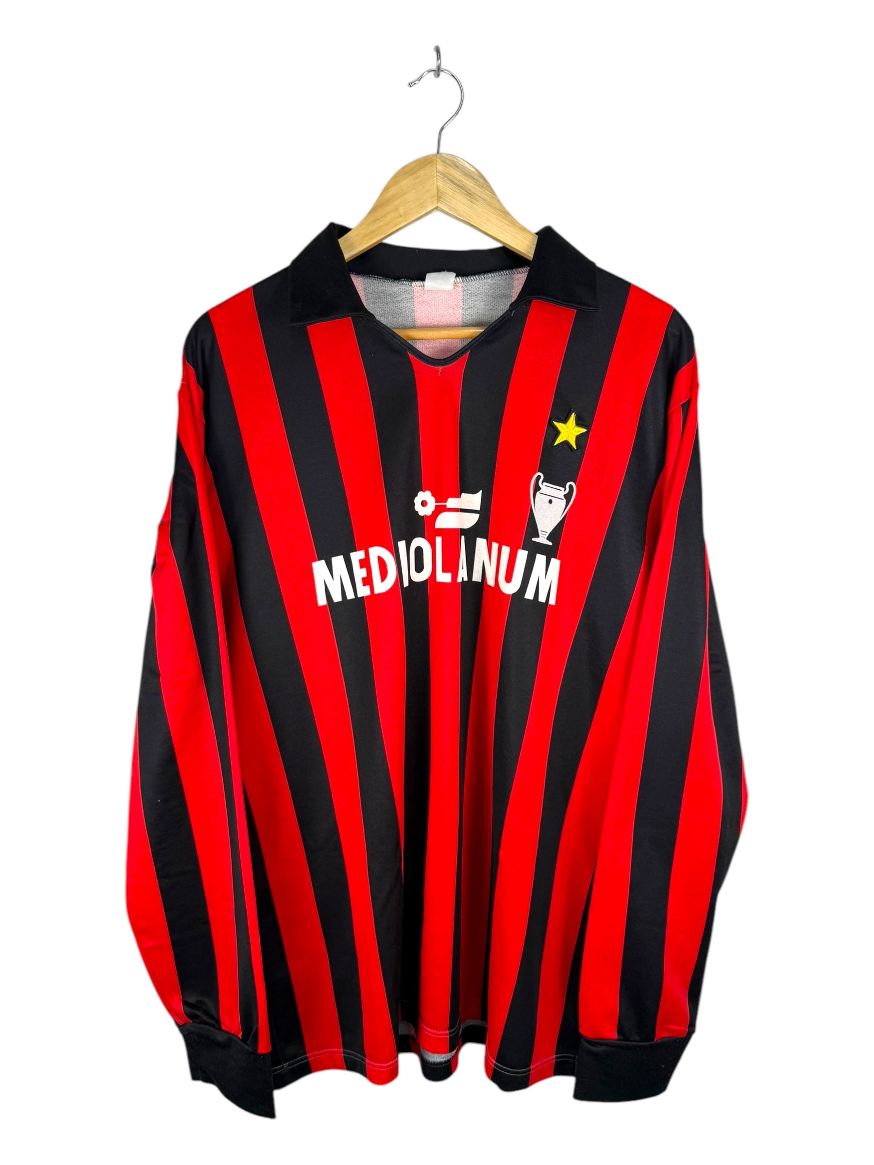 Mediolanum 90's Black & Red Football Jersey