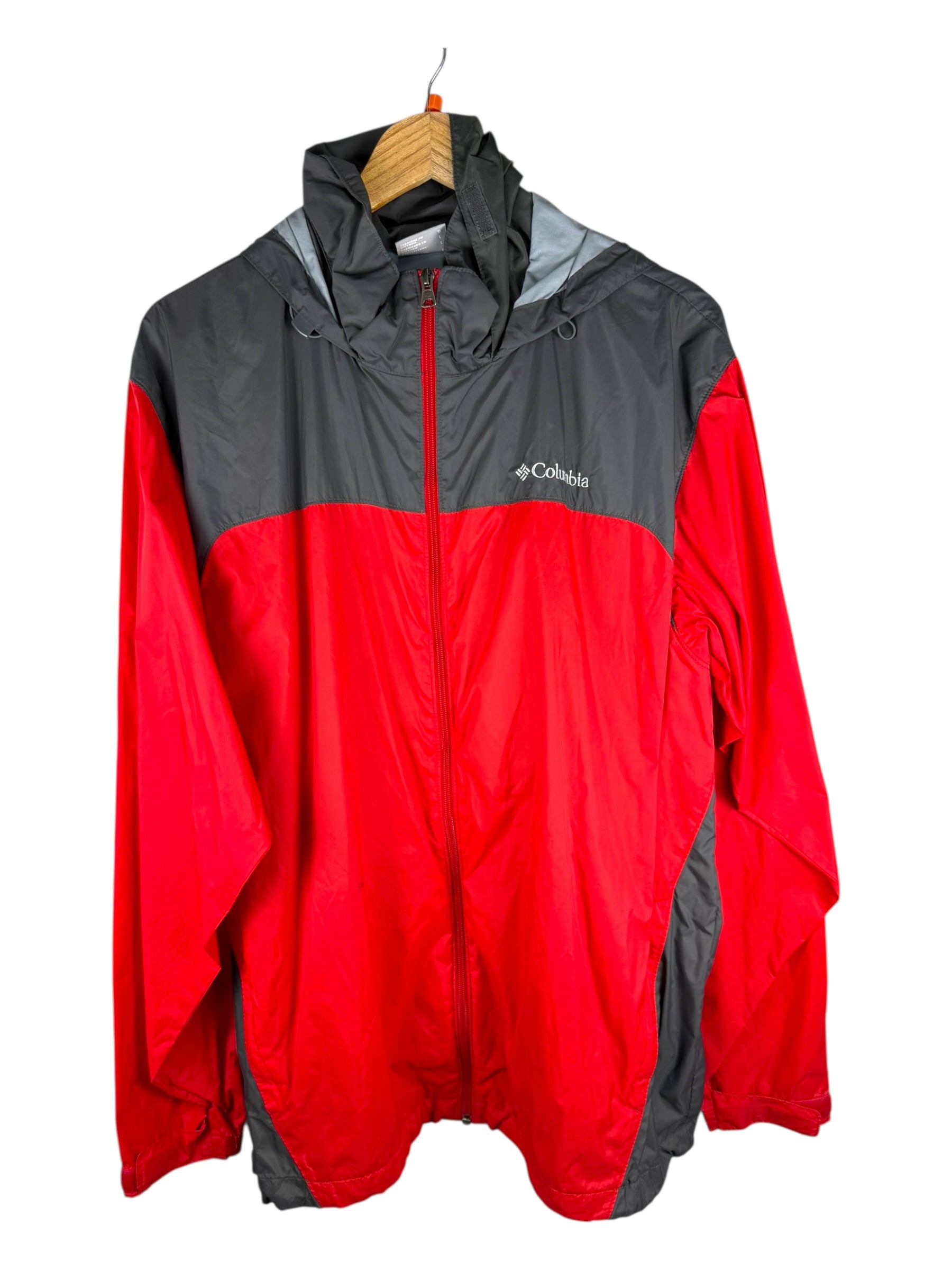 Columbia Red and Grey Windbreaker -  X Large