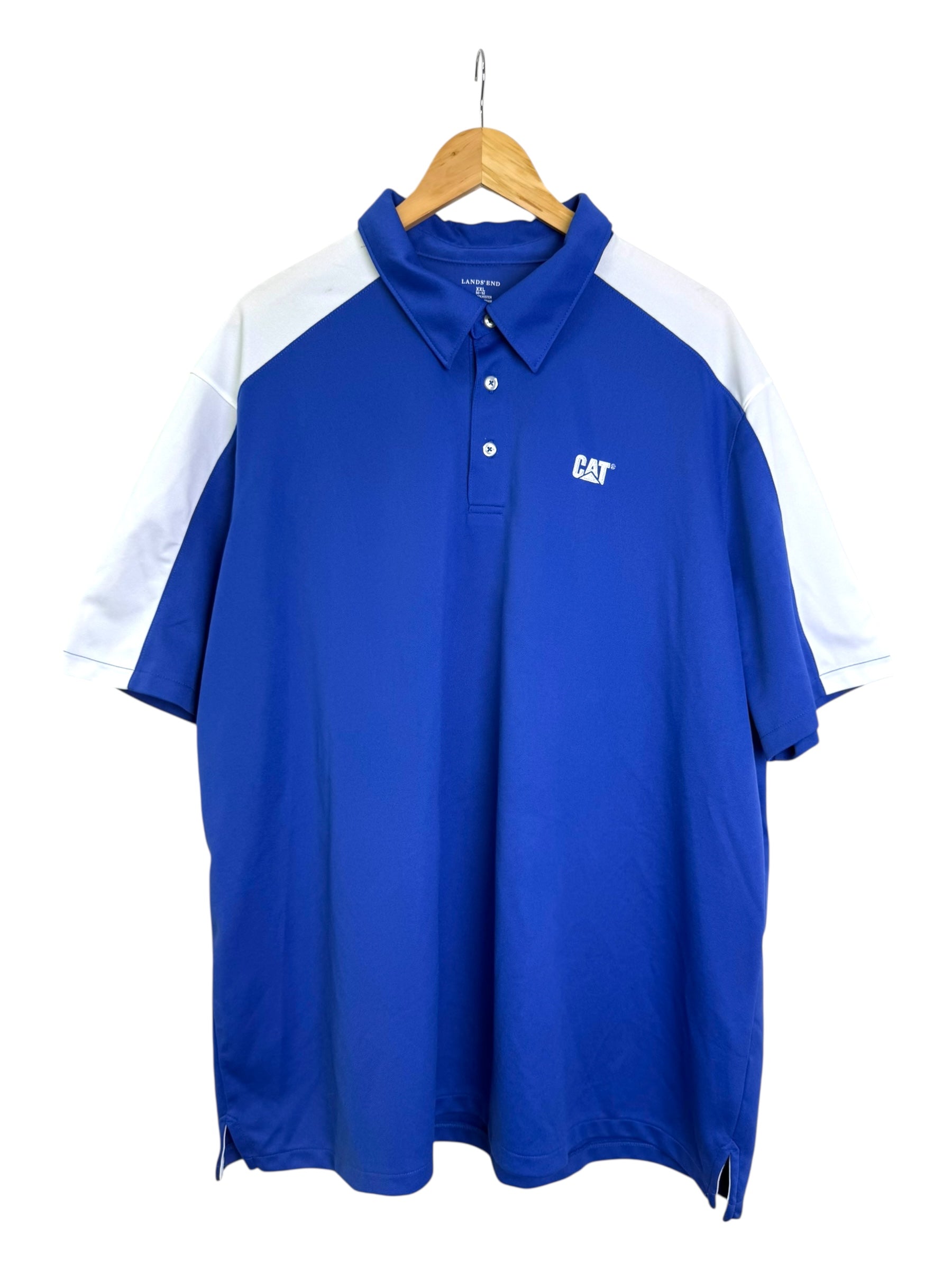 CAT Blue Vintage 90's Sports Polo Shirt