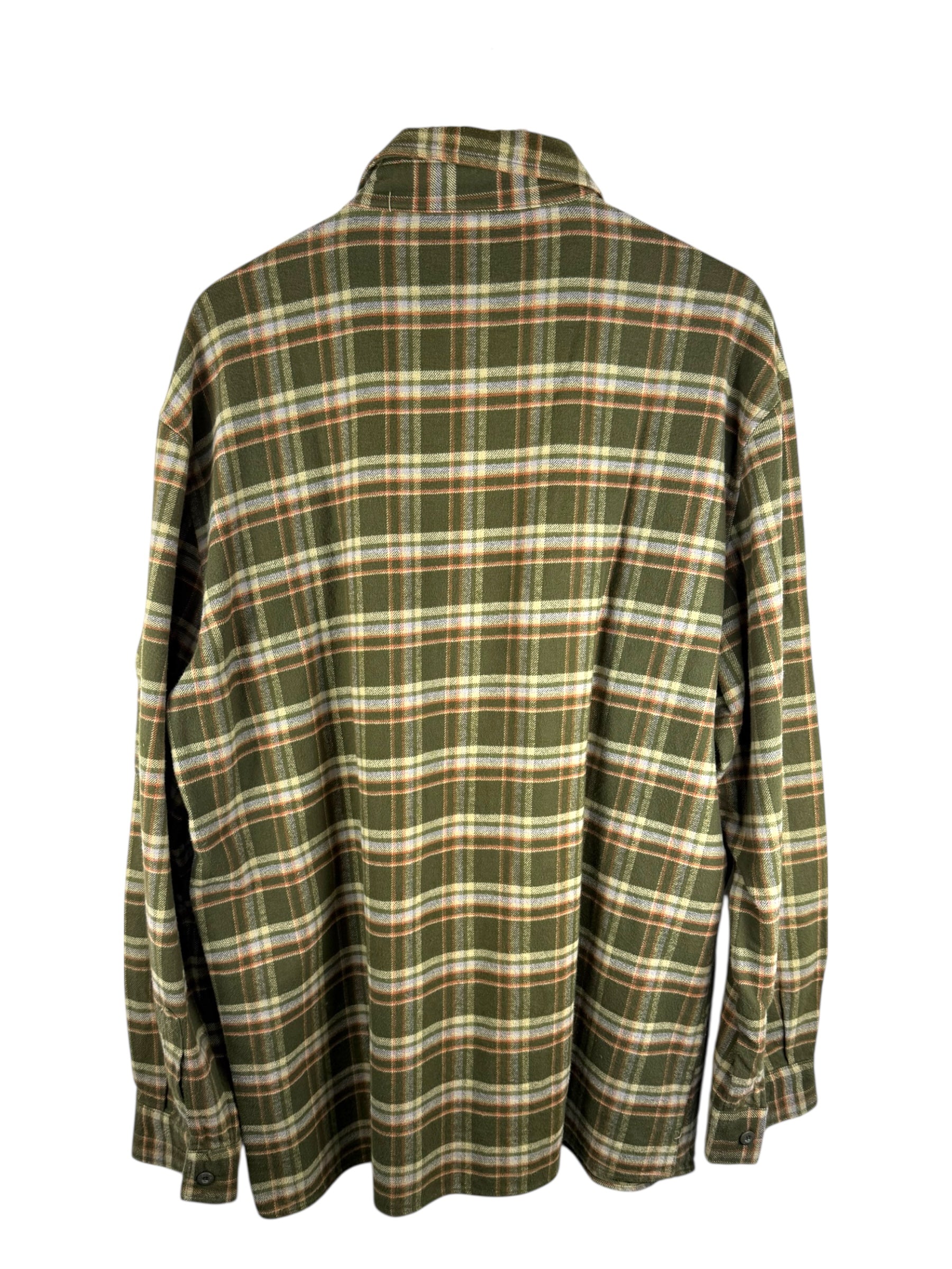 Universe Green Plaid Flannel Shirt -  X Large