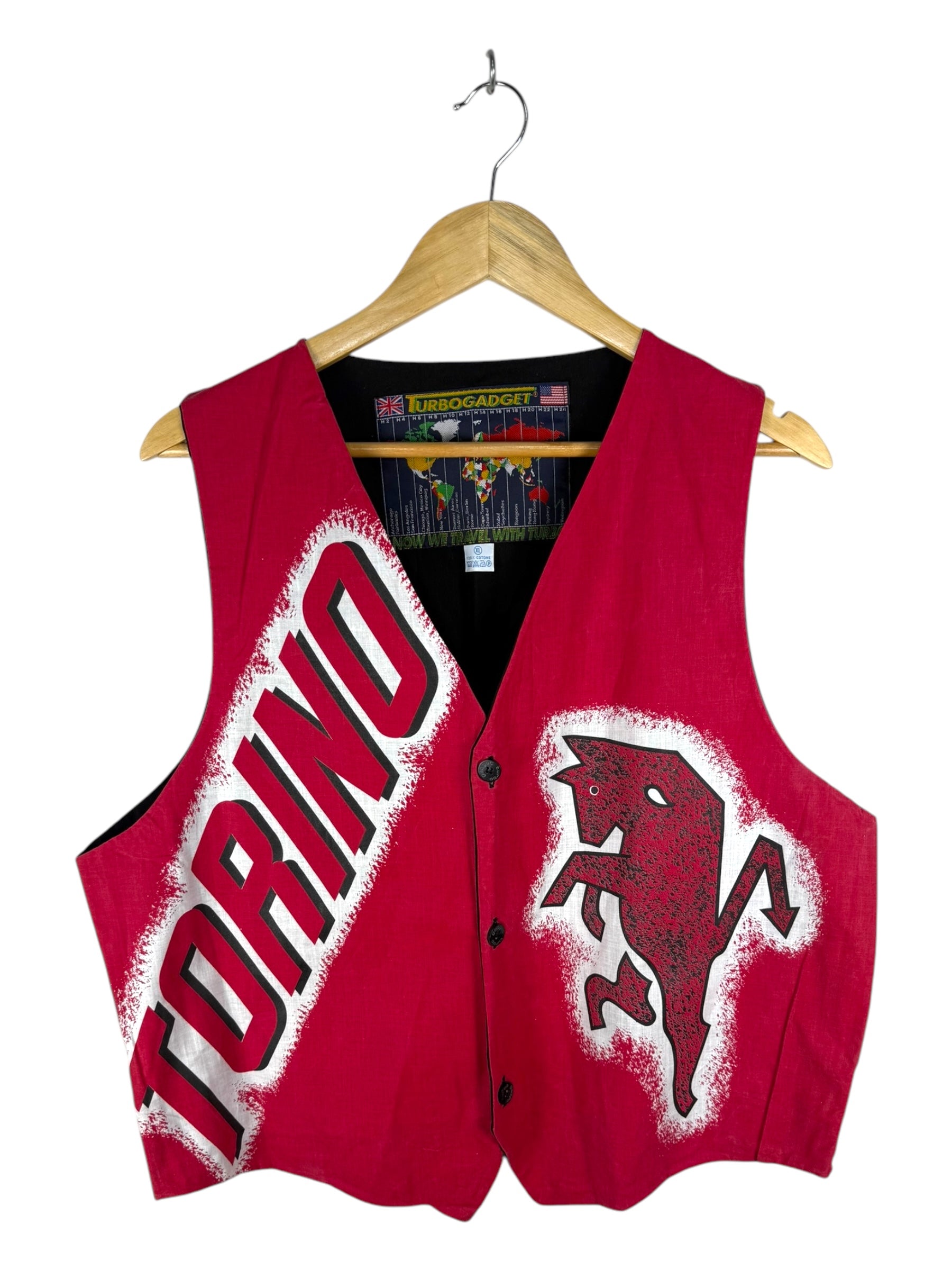 Vintage 90's Turbogadget Torino Printed Gilet