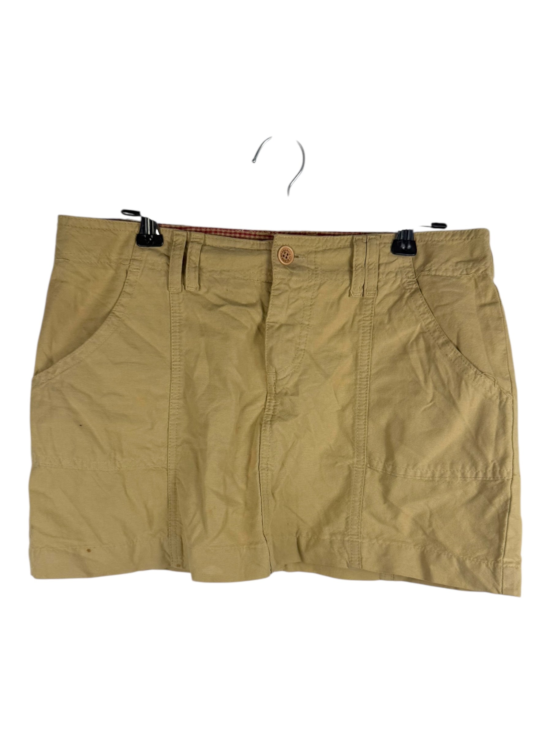 BlendShe Khaki Cargo Mini Skirt - 39W 33L
