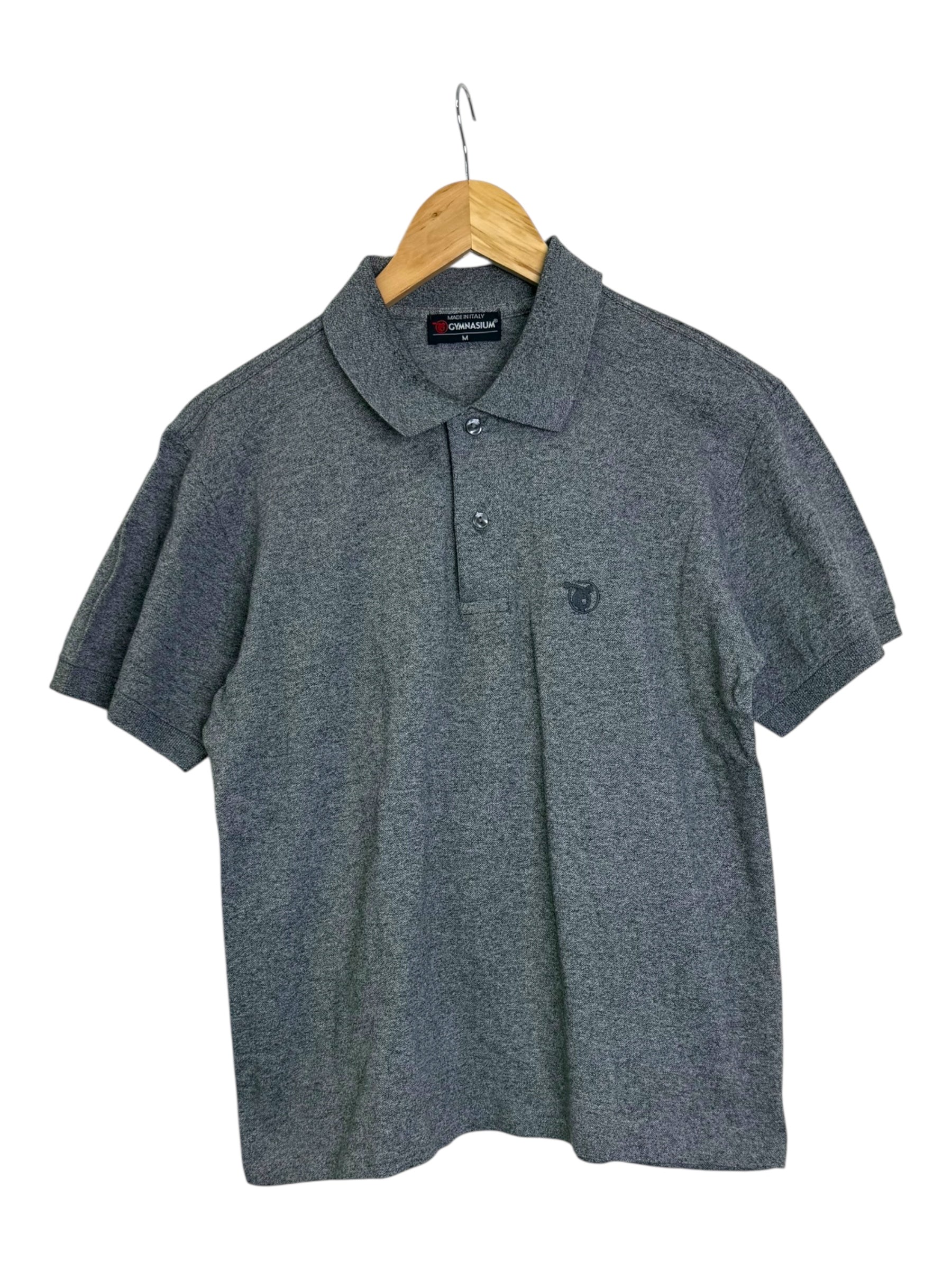 Gymnasium Grey Vintage 90's Sports Polo Shirt - Medium