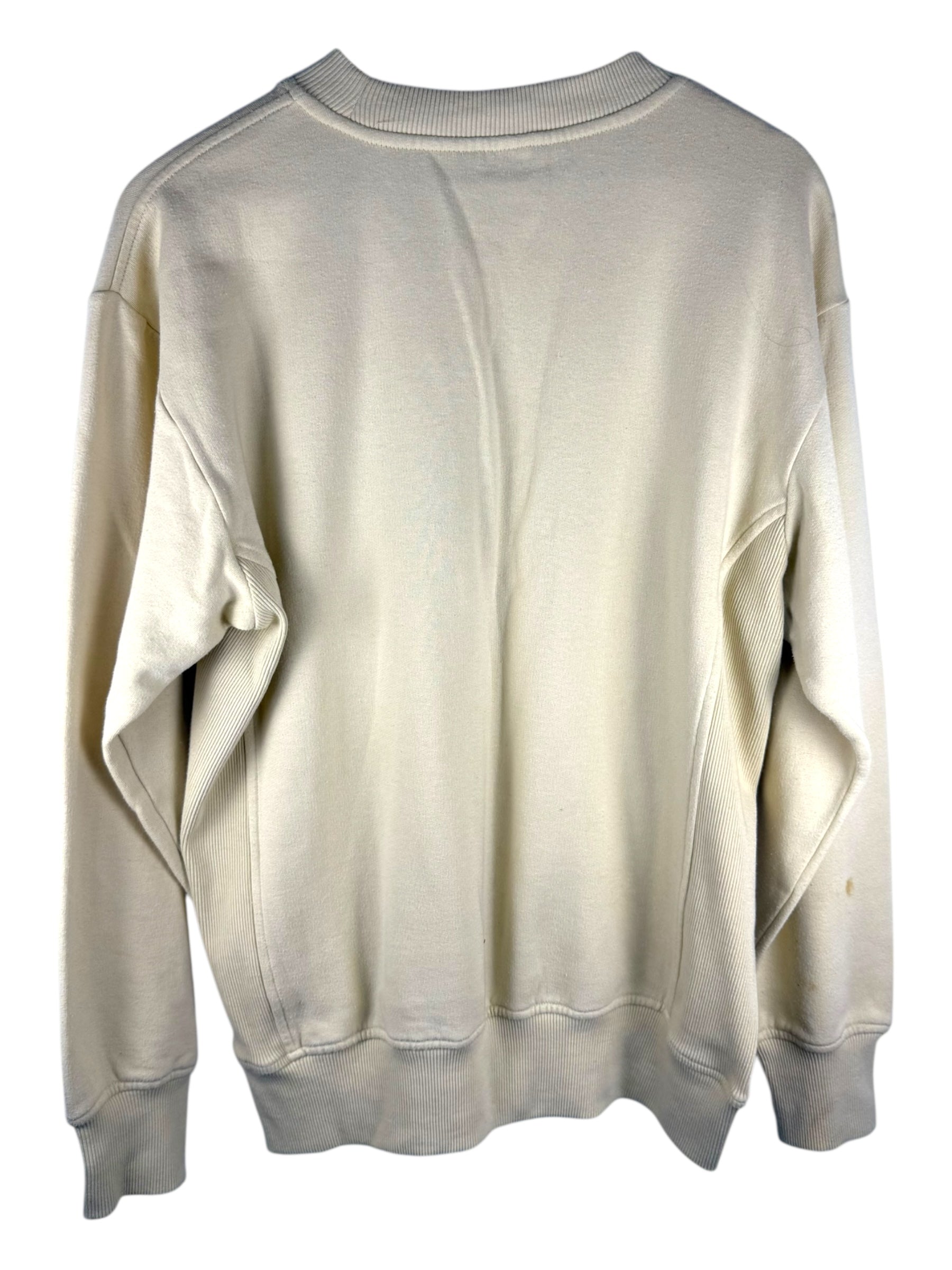 Puma Butter Yellow Embroidered Sweatshirt - Large