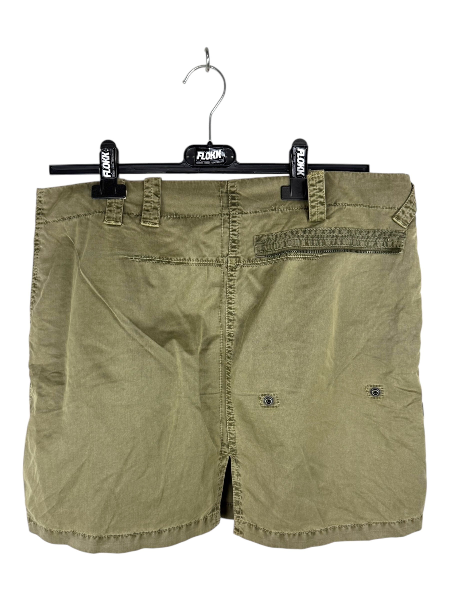 Hideaways Green Cargo Mini Skirt