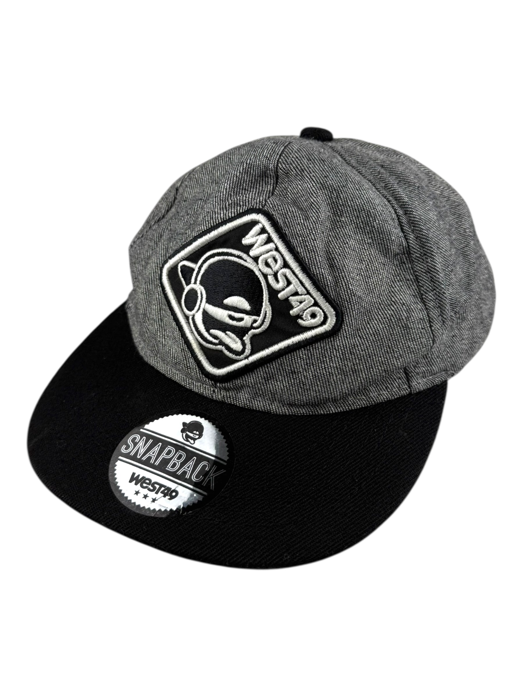 West49 Grey Embroidered  Adjustable Snapback Cap